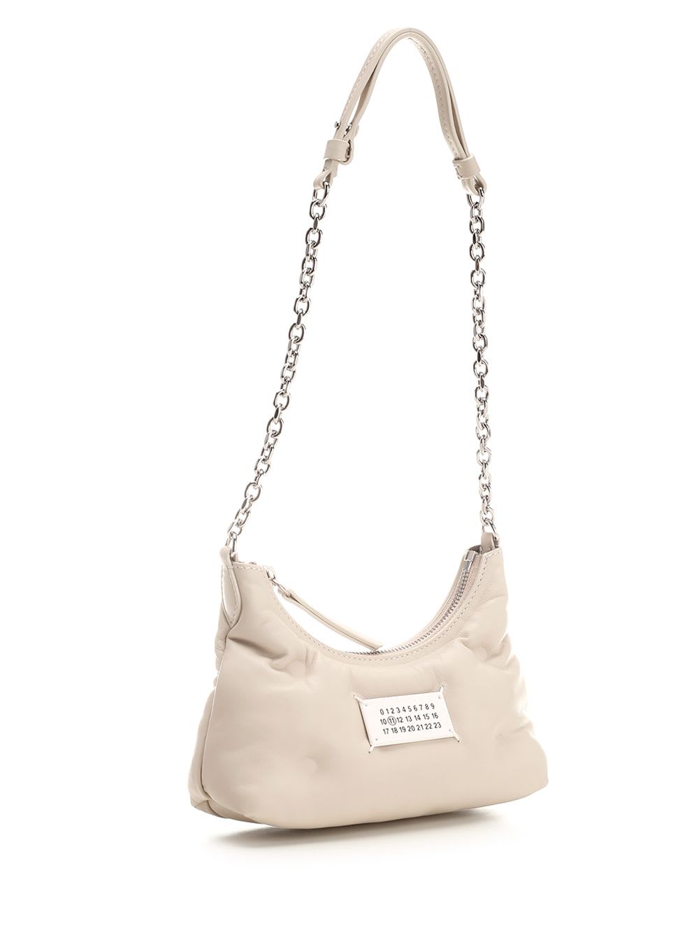 Shop Maison Margiela Glam Slam Micro Hobo Bag In Beige