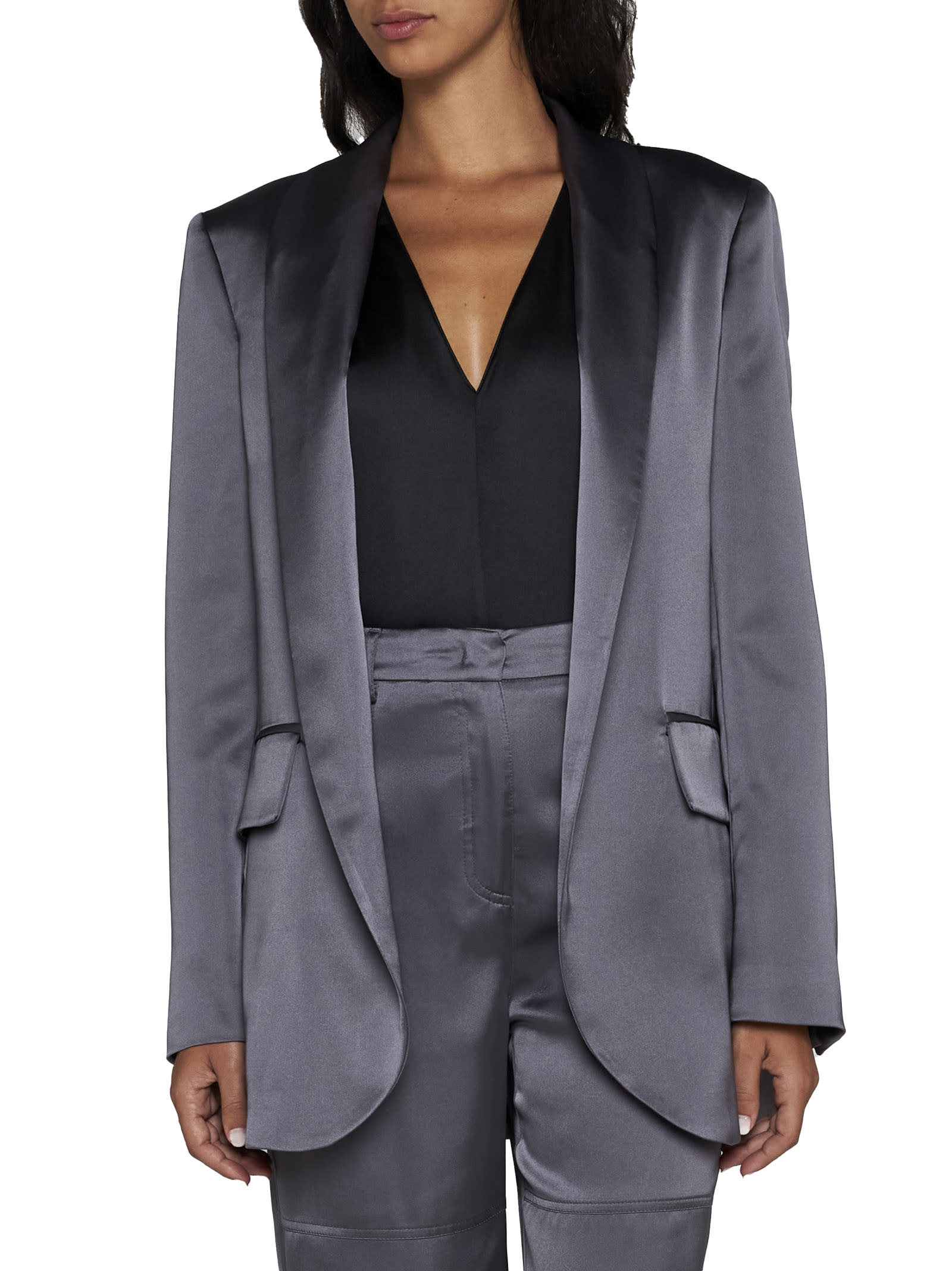 Shop Blanca Vita Blazer In Anthracite