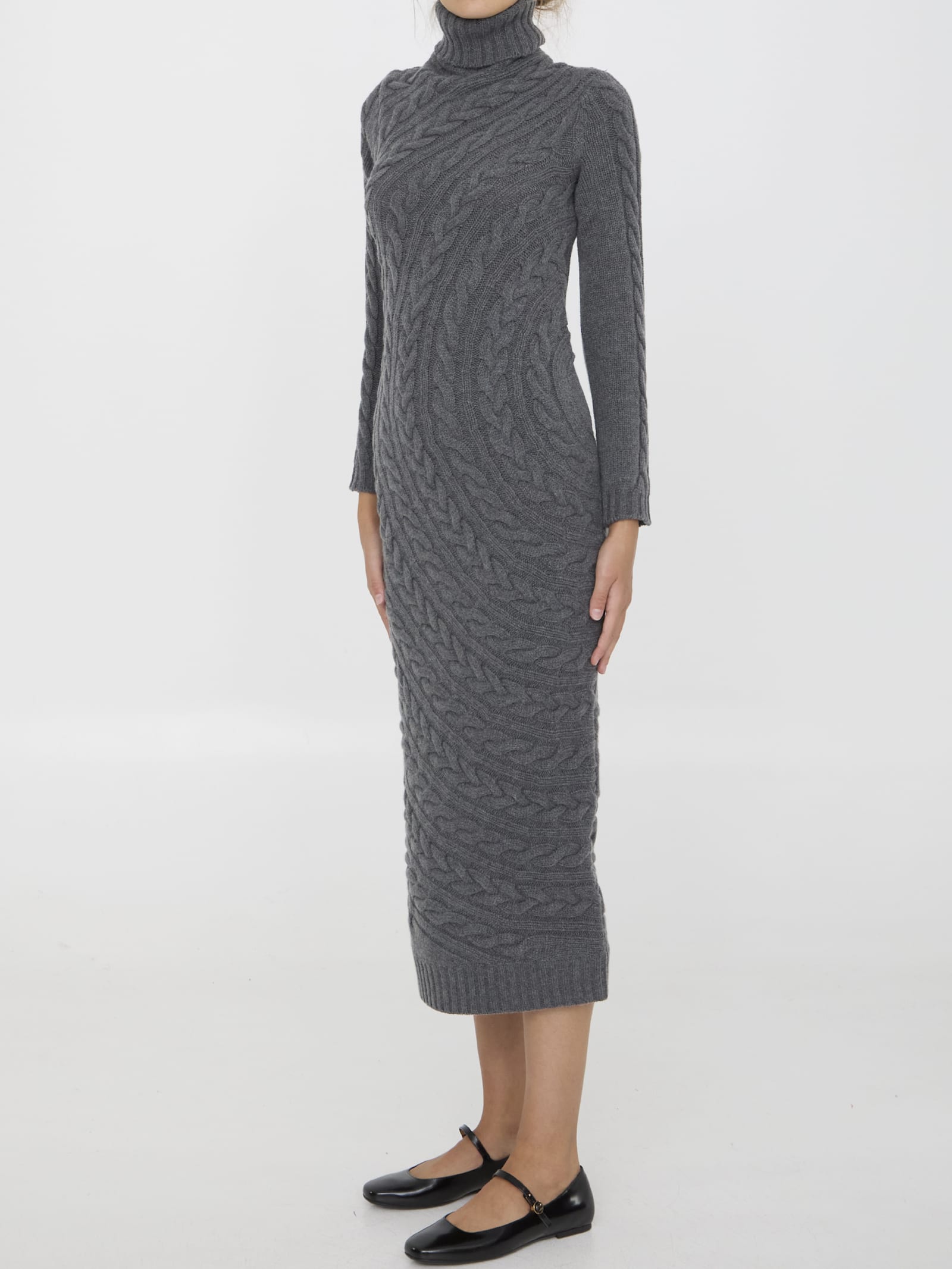 Shop Max Mara Arte Dress In Grey