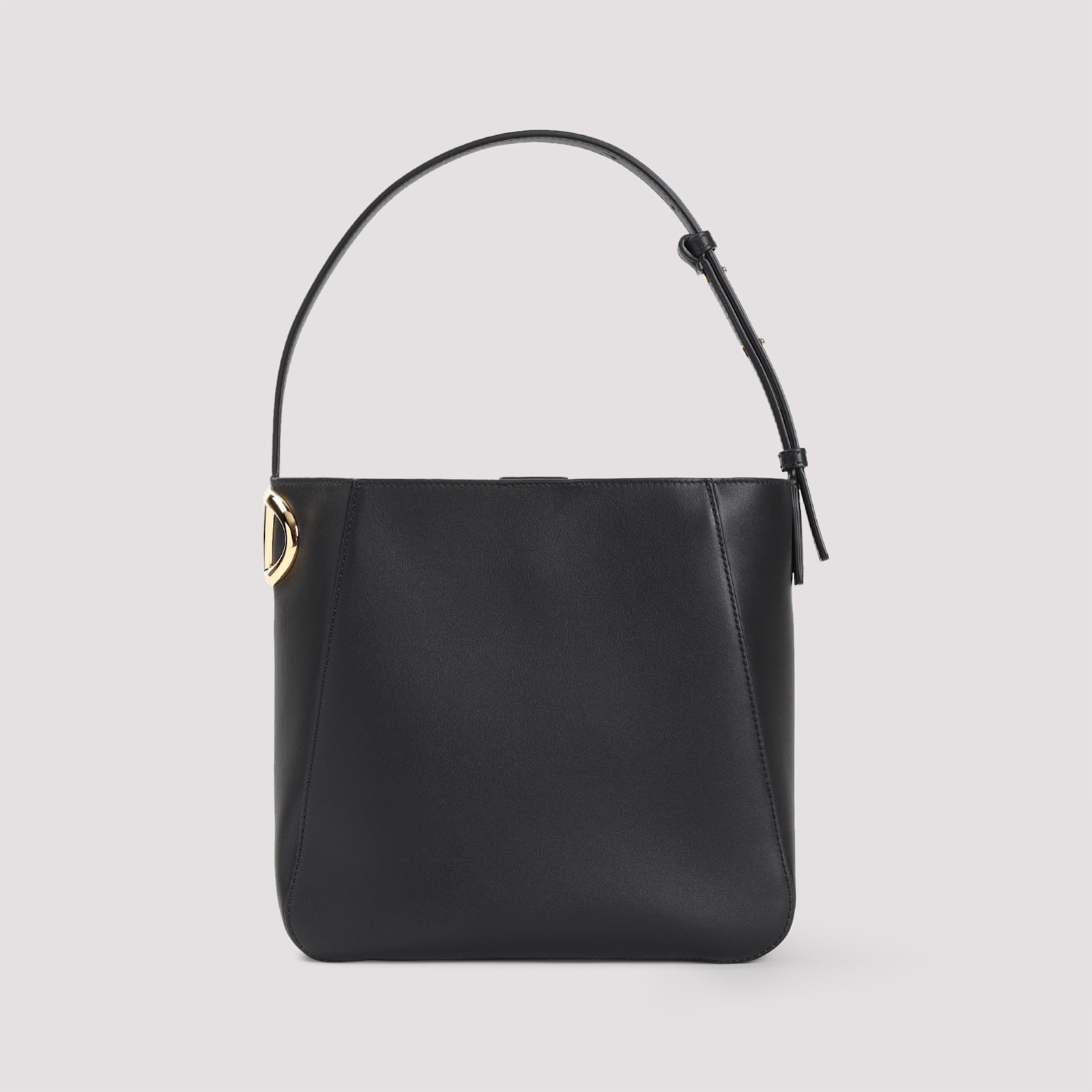 Shop Valentino V Logo Side Bucket Bag In No Nero