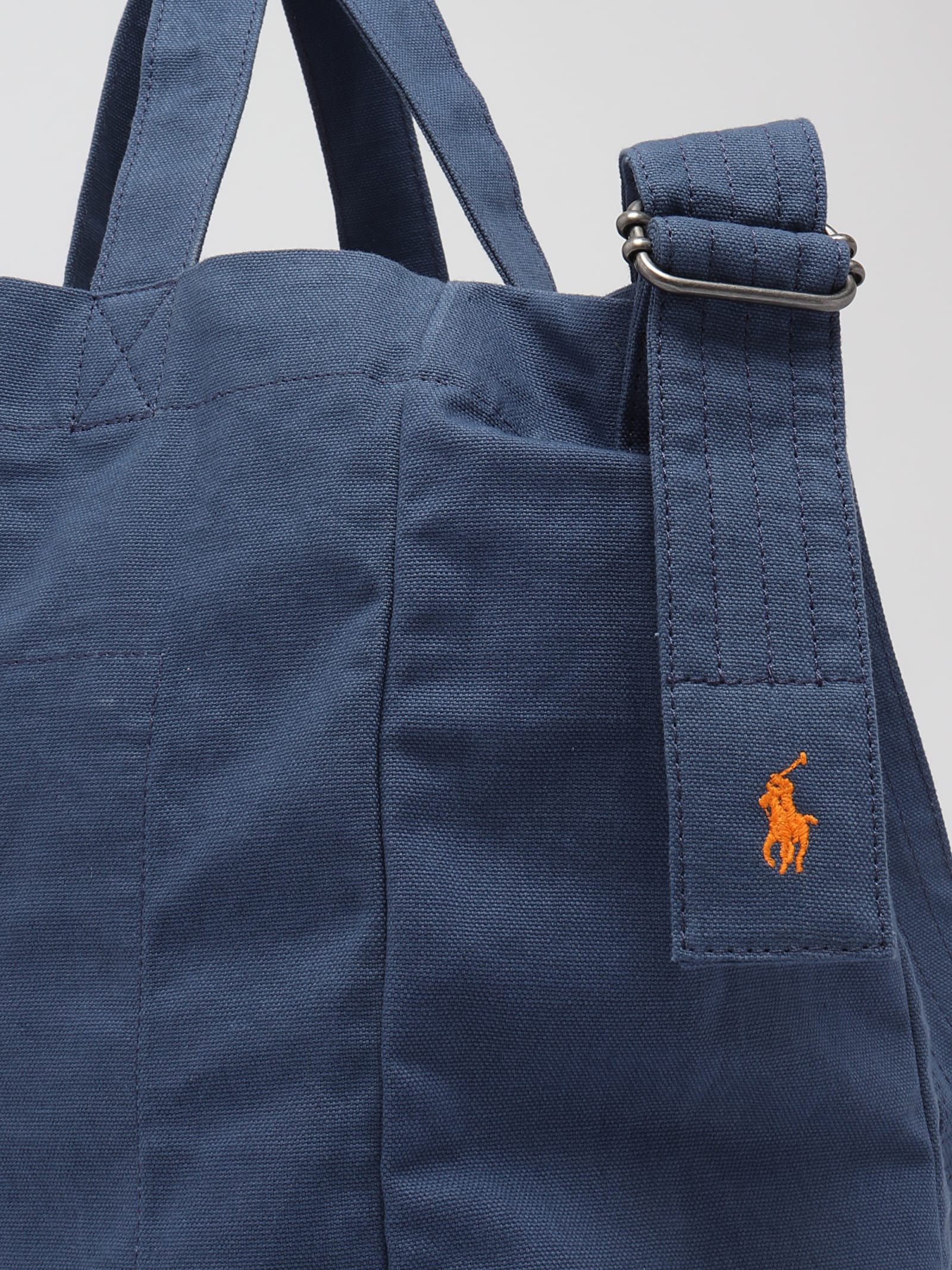 Shop Polo Ralph Lauren Tote Large Canvas Tote In Indaco