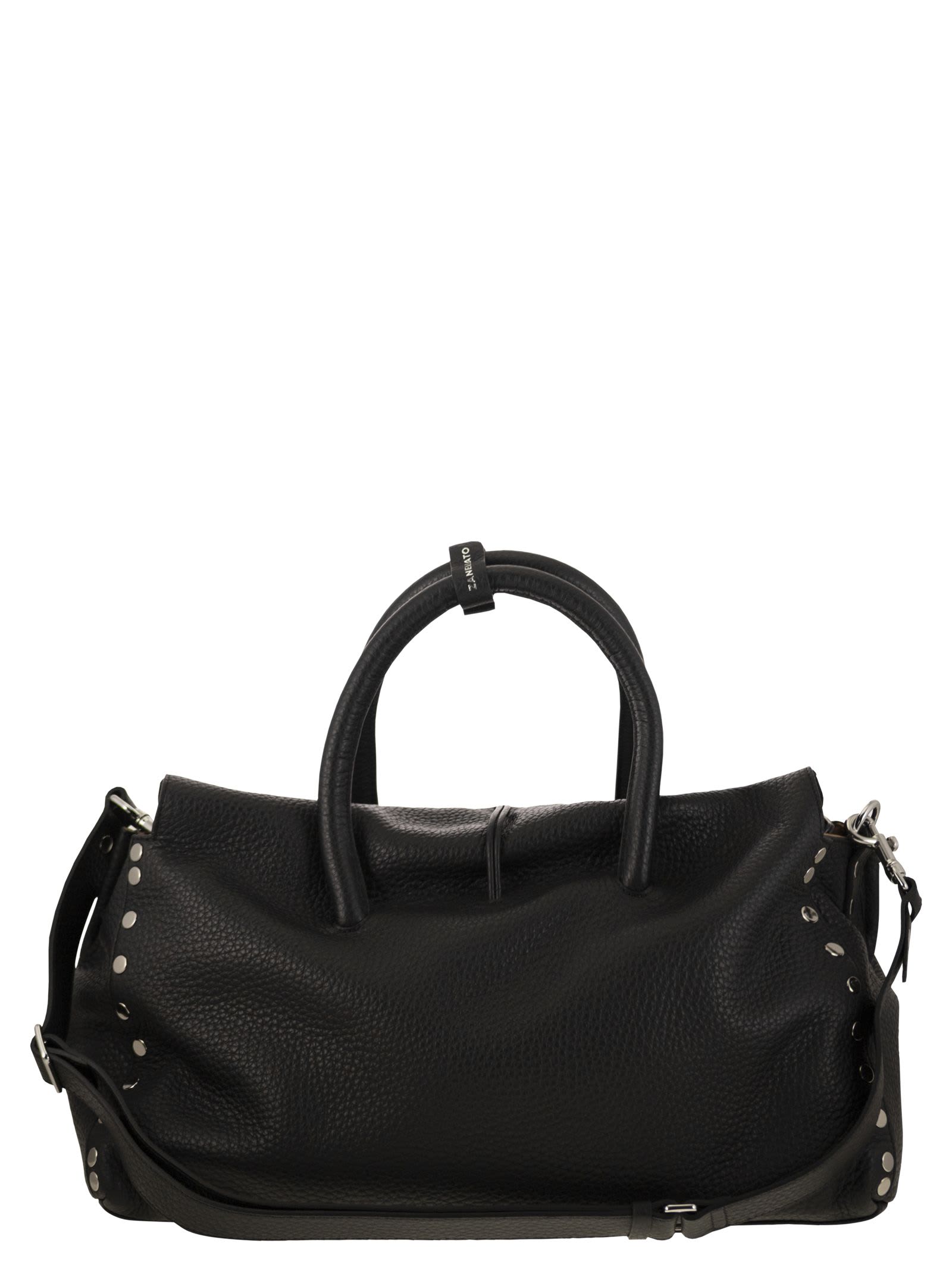 Zanellato Dotta Centauro - Grained Leather Bag Xl In Black