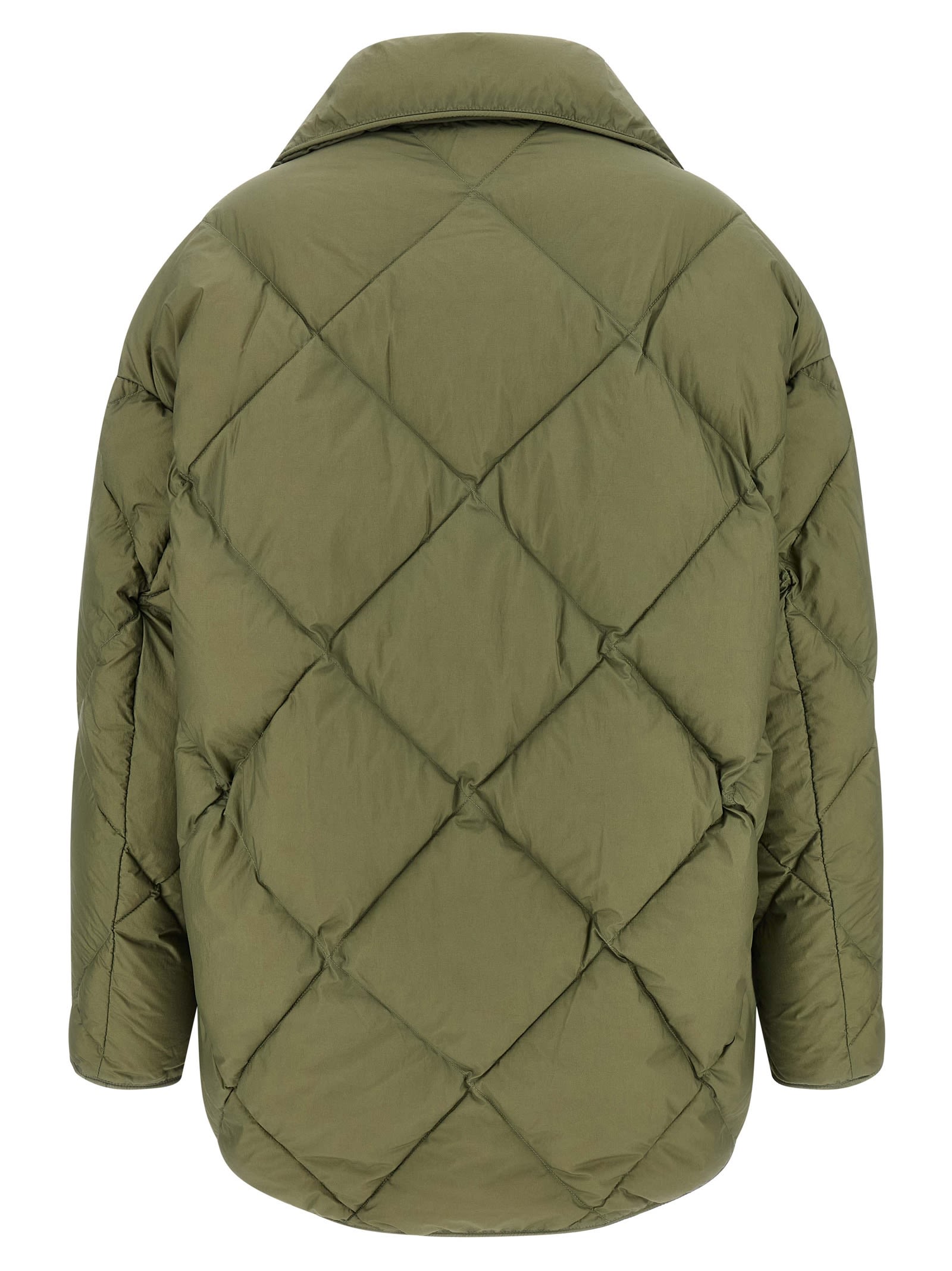Ienki Ienki Quilted High-neck Jacket In Green