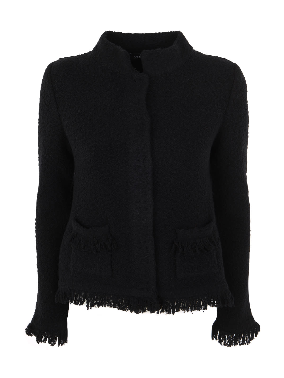 Anneclaire Round Neck Jacket With Fringes