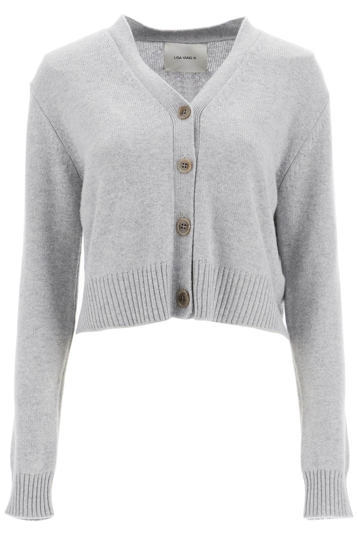 Shop Lisa Yang Cropped Cashmere Cardigan In Dove Grey (grey)