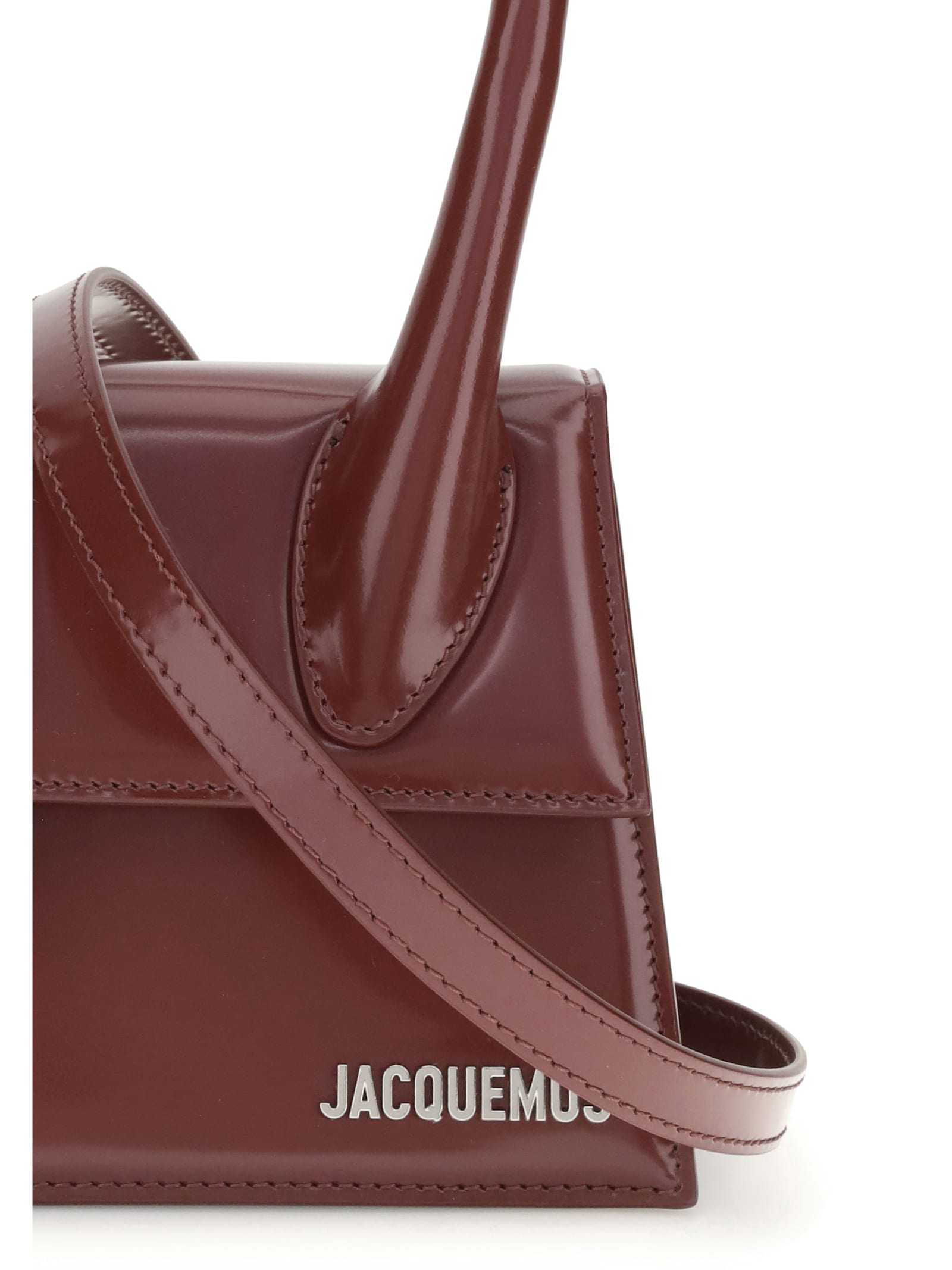 Jacquemus Womens Burgundy Medium Chiquito Buckle Leather Top-handle Bag In Burgundy
