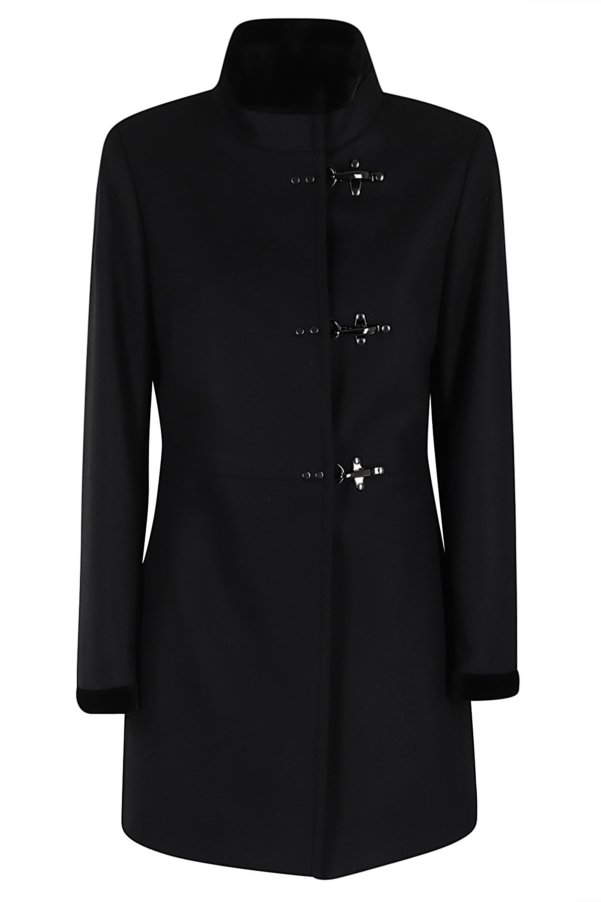 Shop Fay Cappotto Virginia 3 Ganci In Nero