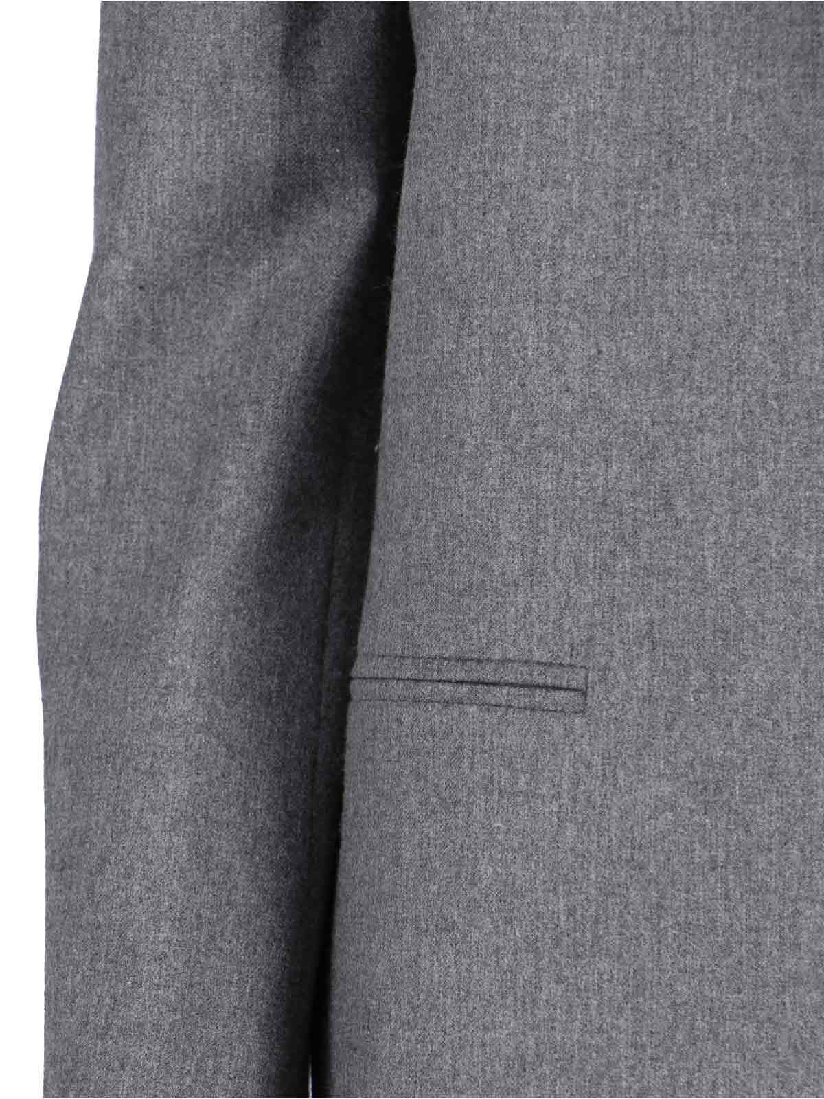 The Andamane Tailored Jacket With Front Pockets And Notch Lapel In Gray
