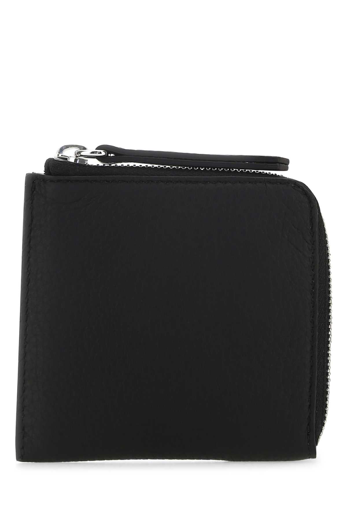 Shop Maison Margiela Black Leather Card Holder In T8013