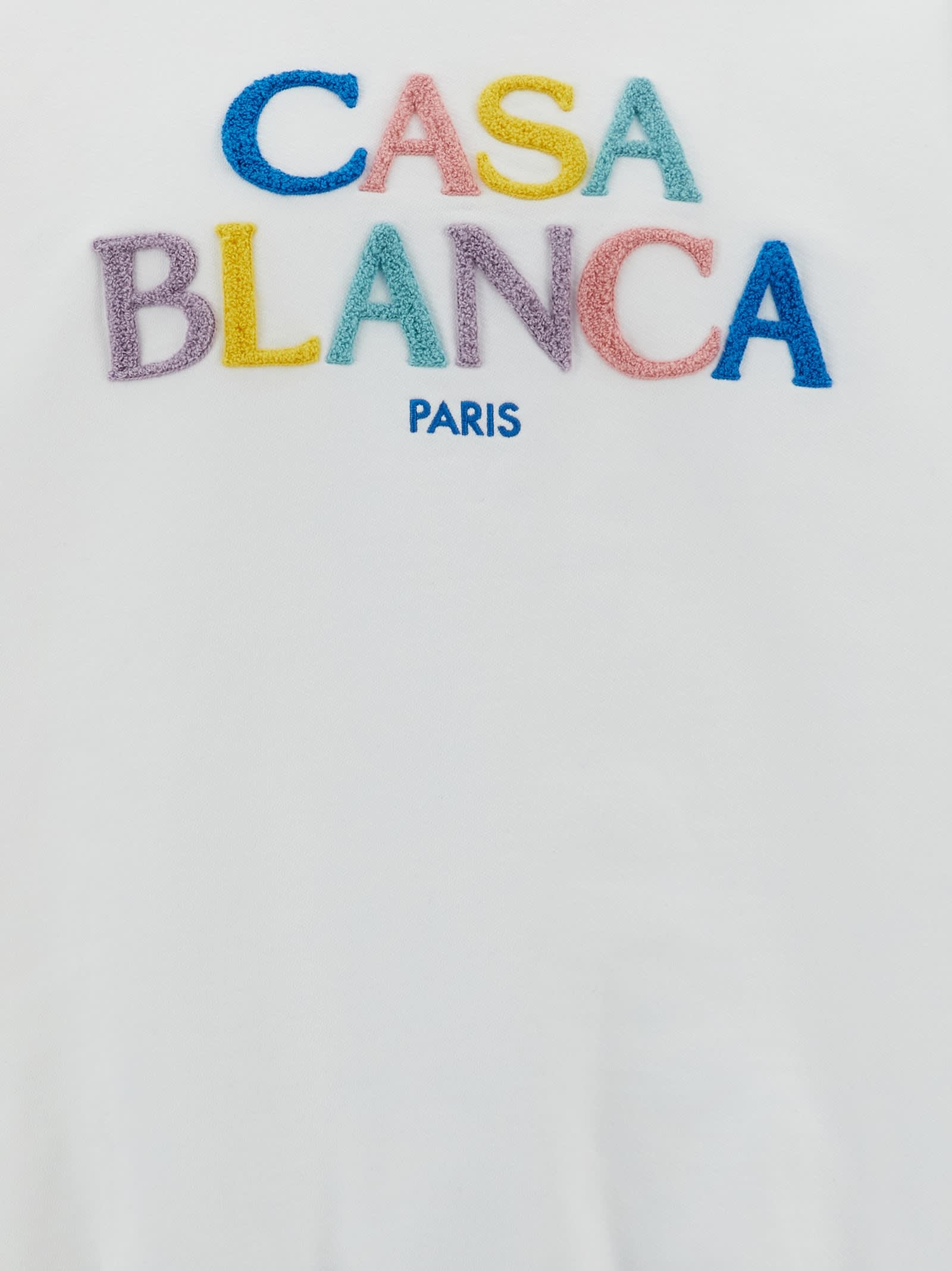 Shop Casablanca Stacked Logo Sweatshirt In White