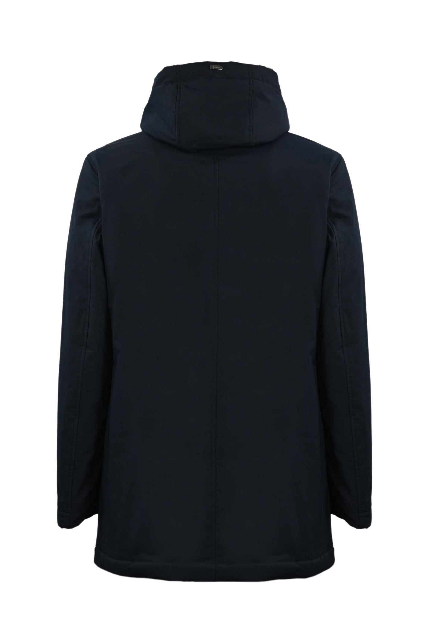 Shop Herno Parka With Hood In Blu/marrone