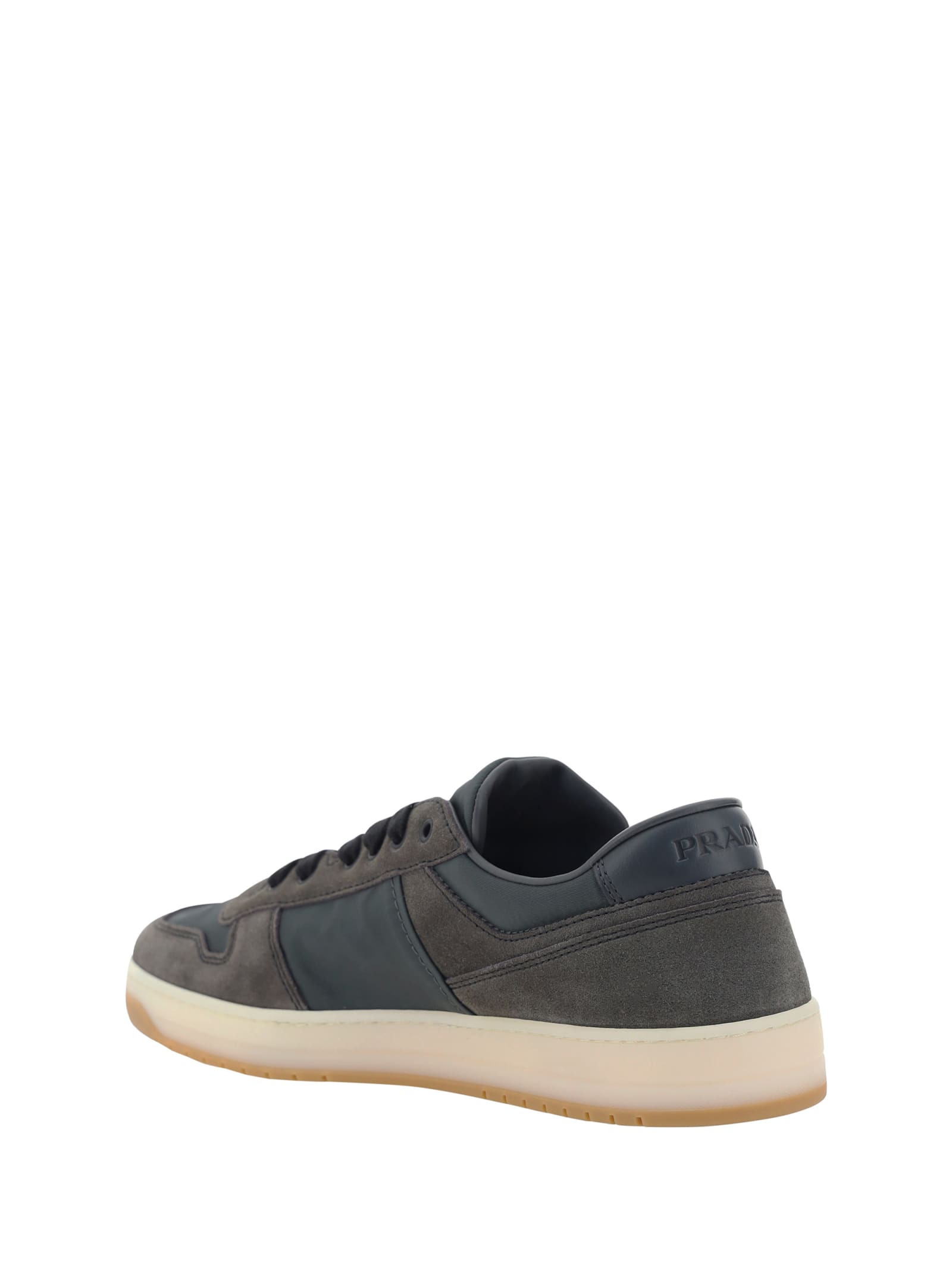 Shop Prada Downtown Sneakers In Ematite+piombo