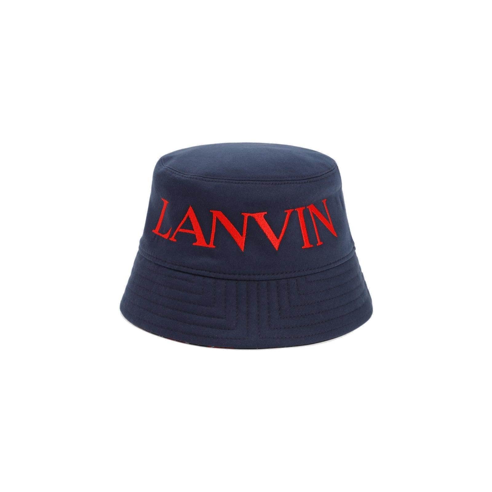 Lanvin Logo Embroidered Reversible Bucket Hat