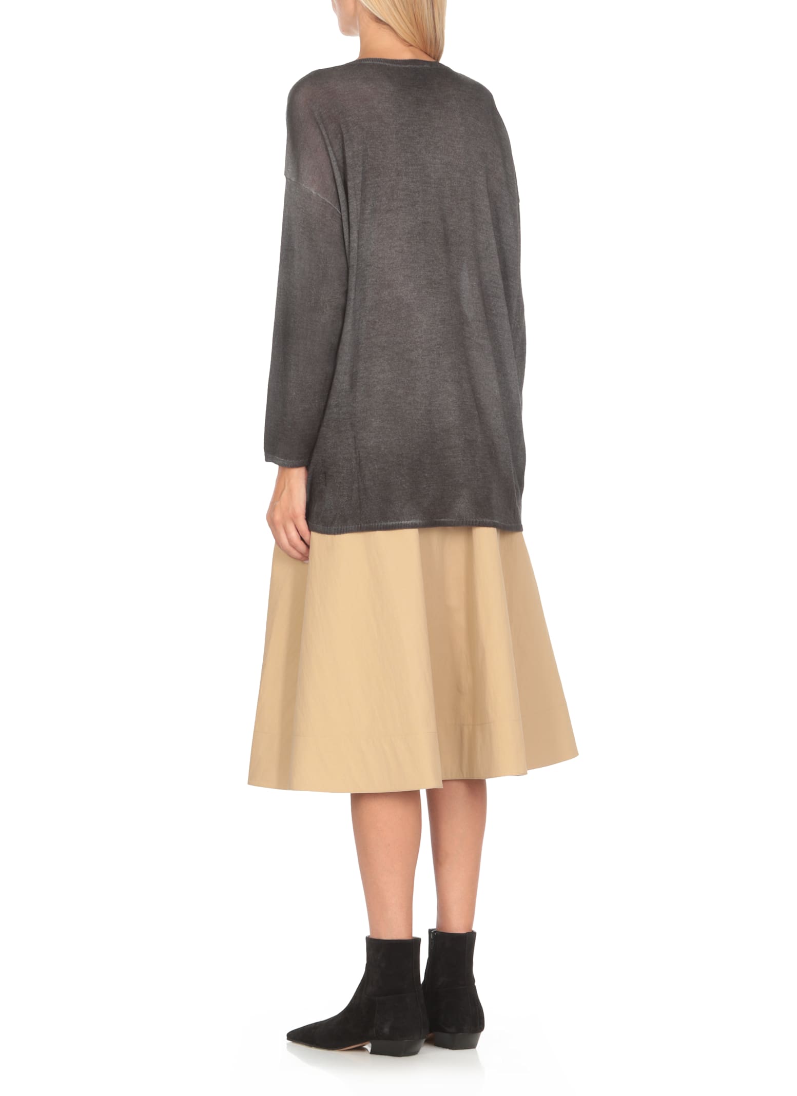 Shop Avant Toi Cashmere And Silk Sweater In Grey