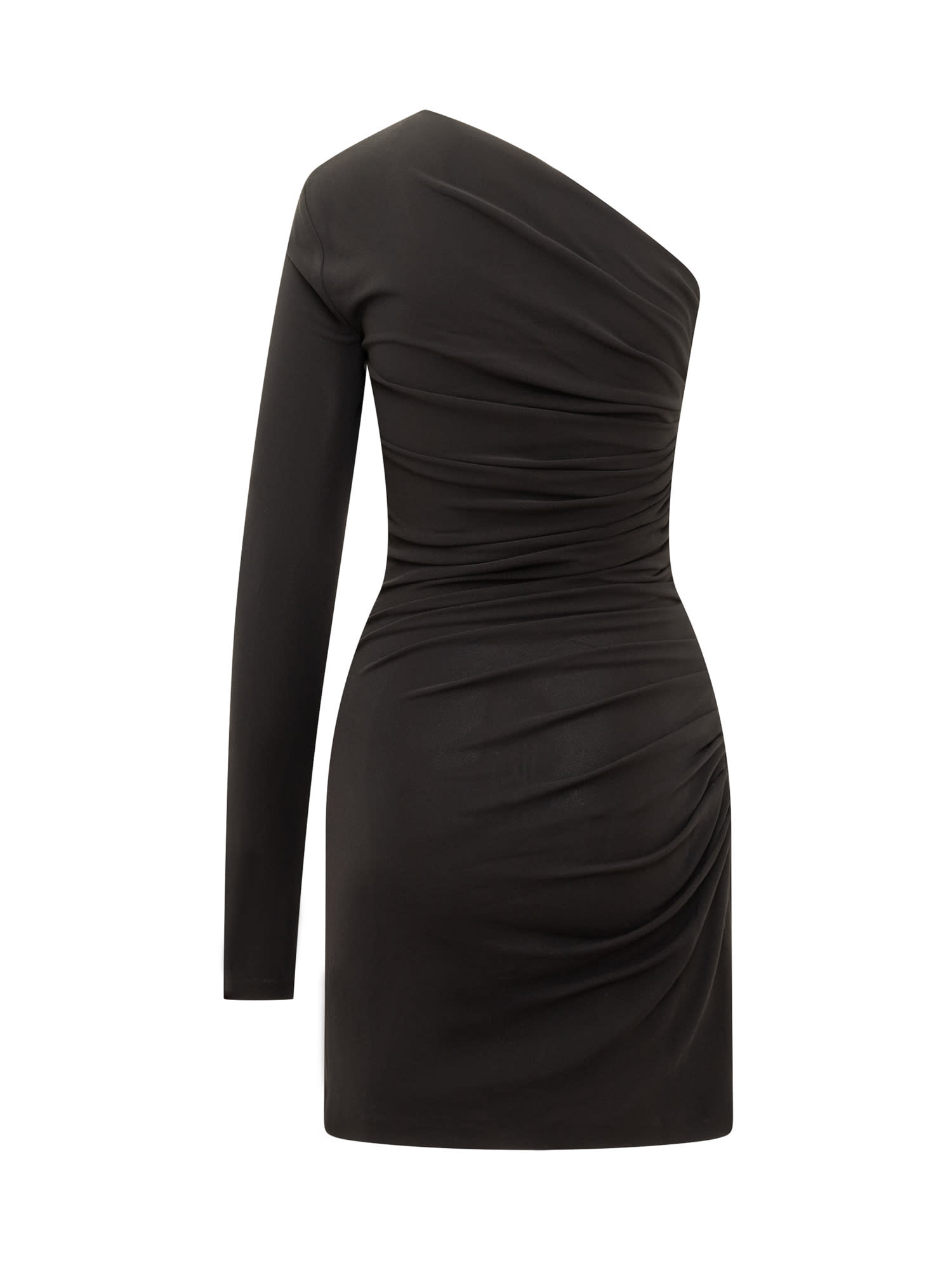 Shop Dsquared2 One-shoulder Dress In Black