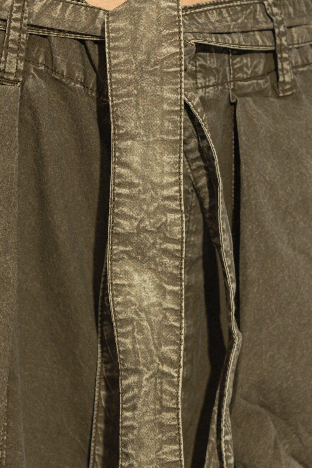 Shop R13 High-waist Belted Cargo Trousers Pants In Gd Olive