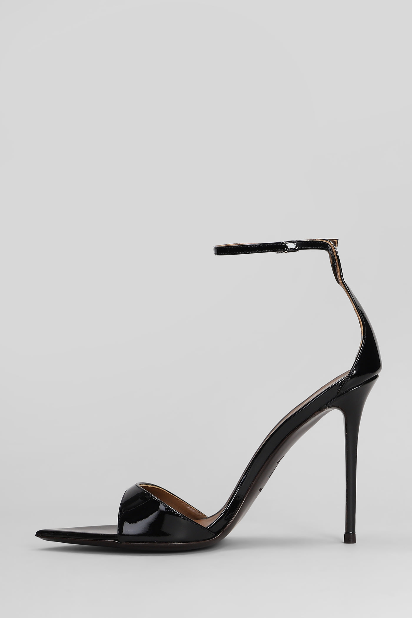 Giuseppe Zanotti Intriigo Patent Leather Sandals In Black