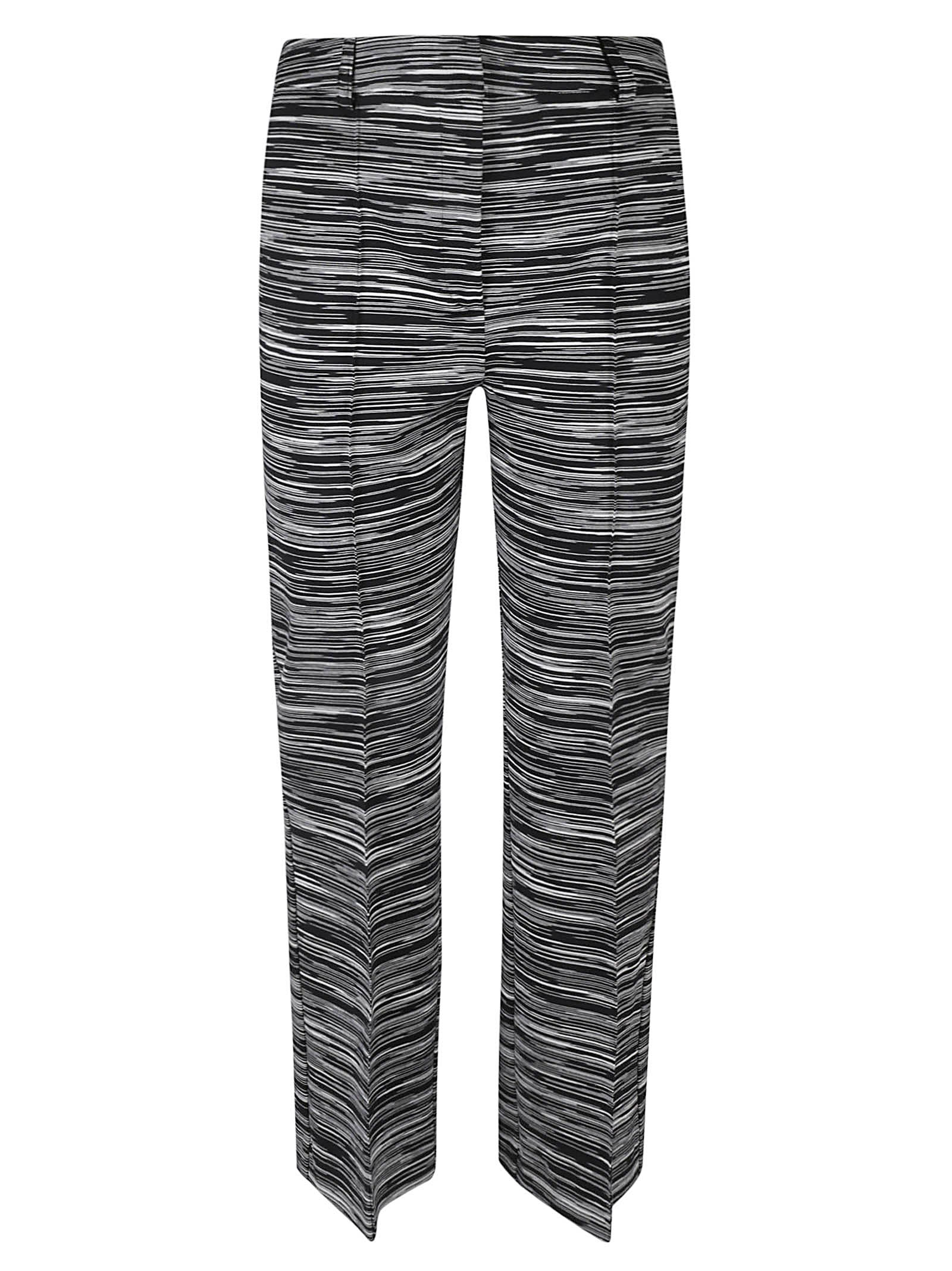 Shop Missoni Concealed Printed Trousers In Black/white