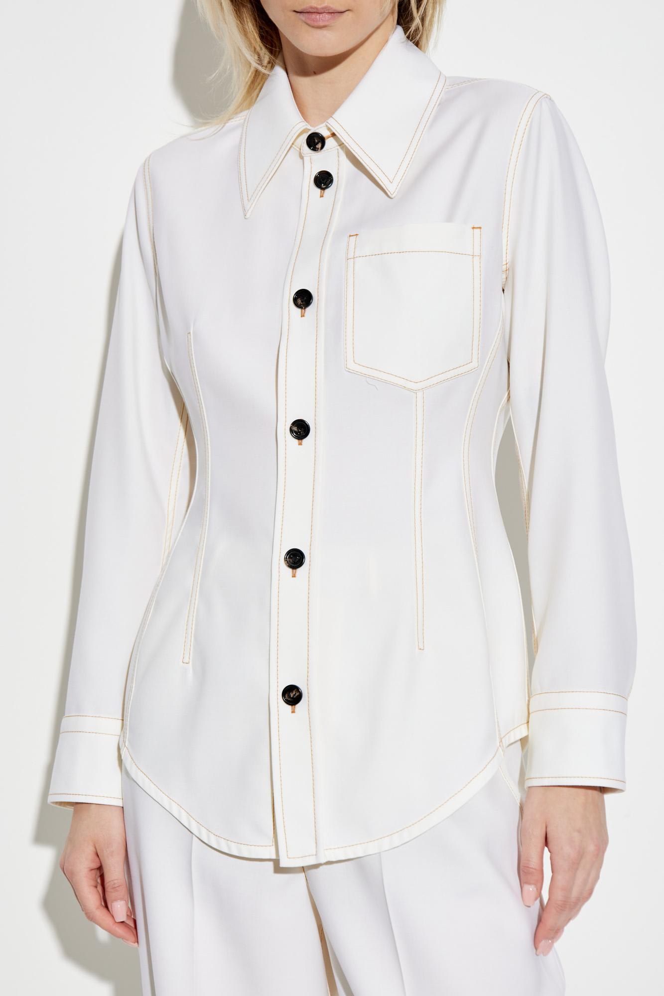 Bottega Veneta Woman Off-white Shirts In White