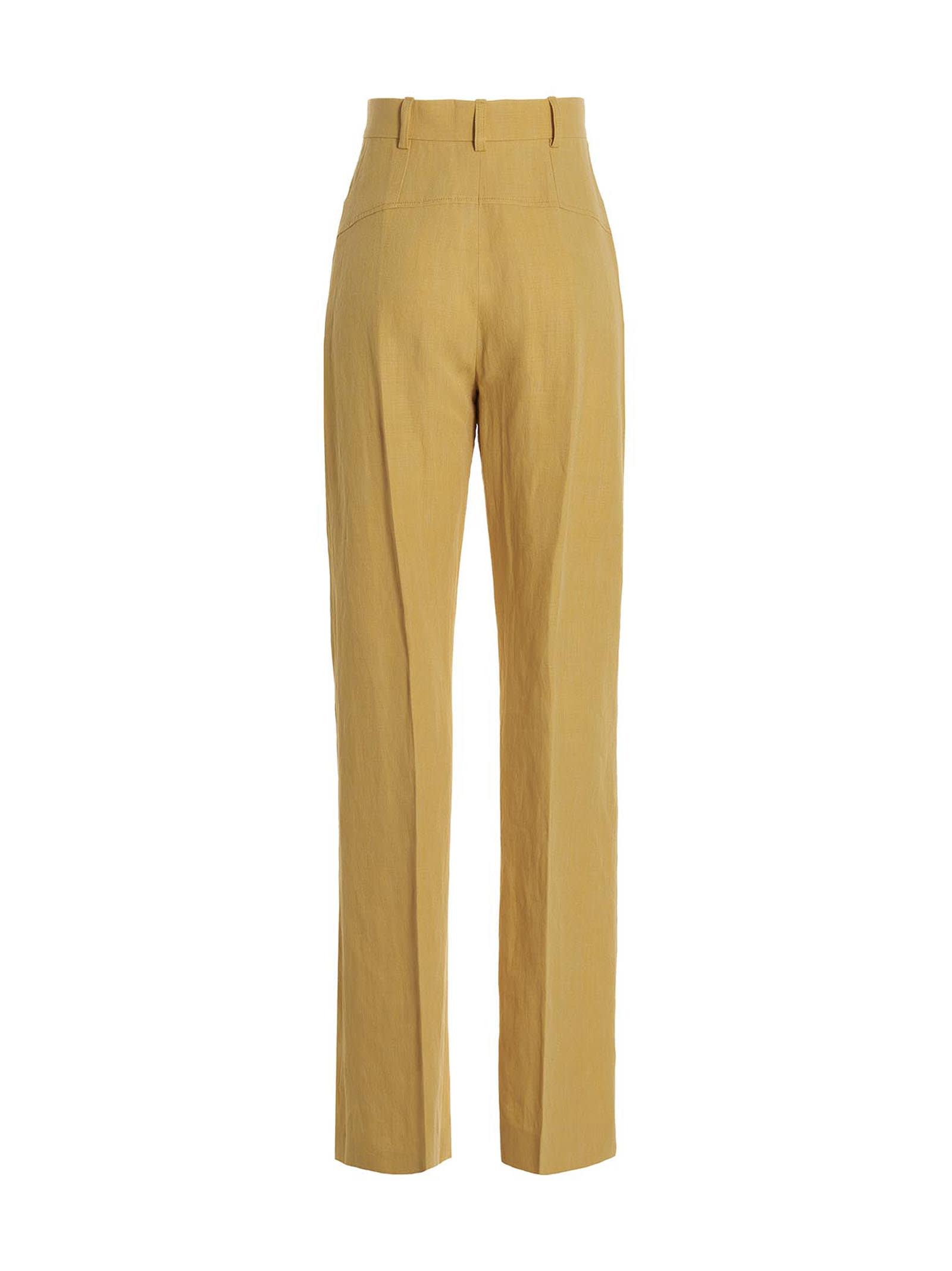 Shop Jacquemus Sauge Pants In Yellow
