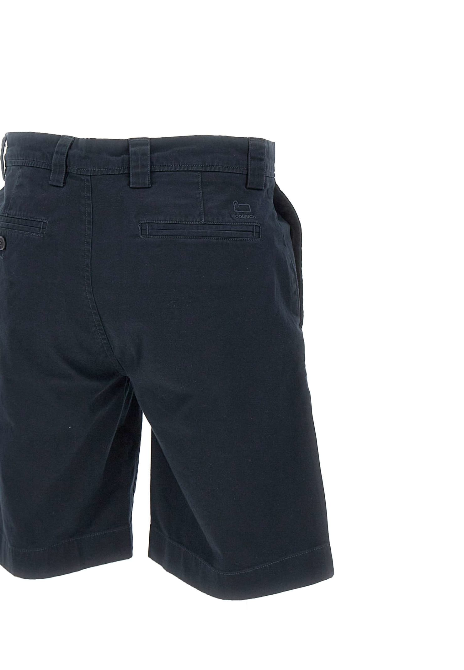 Shop Woolrich Cotton Classic Chino Shorts In Melton Blue