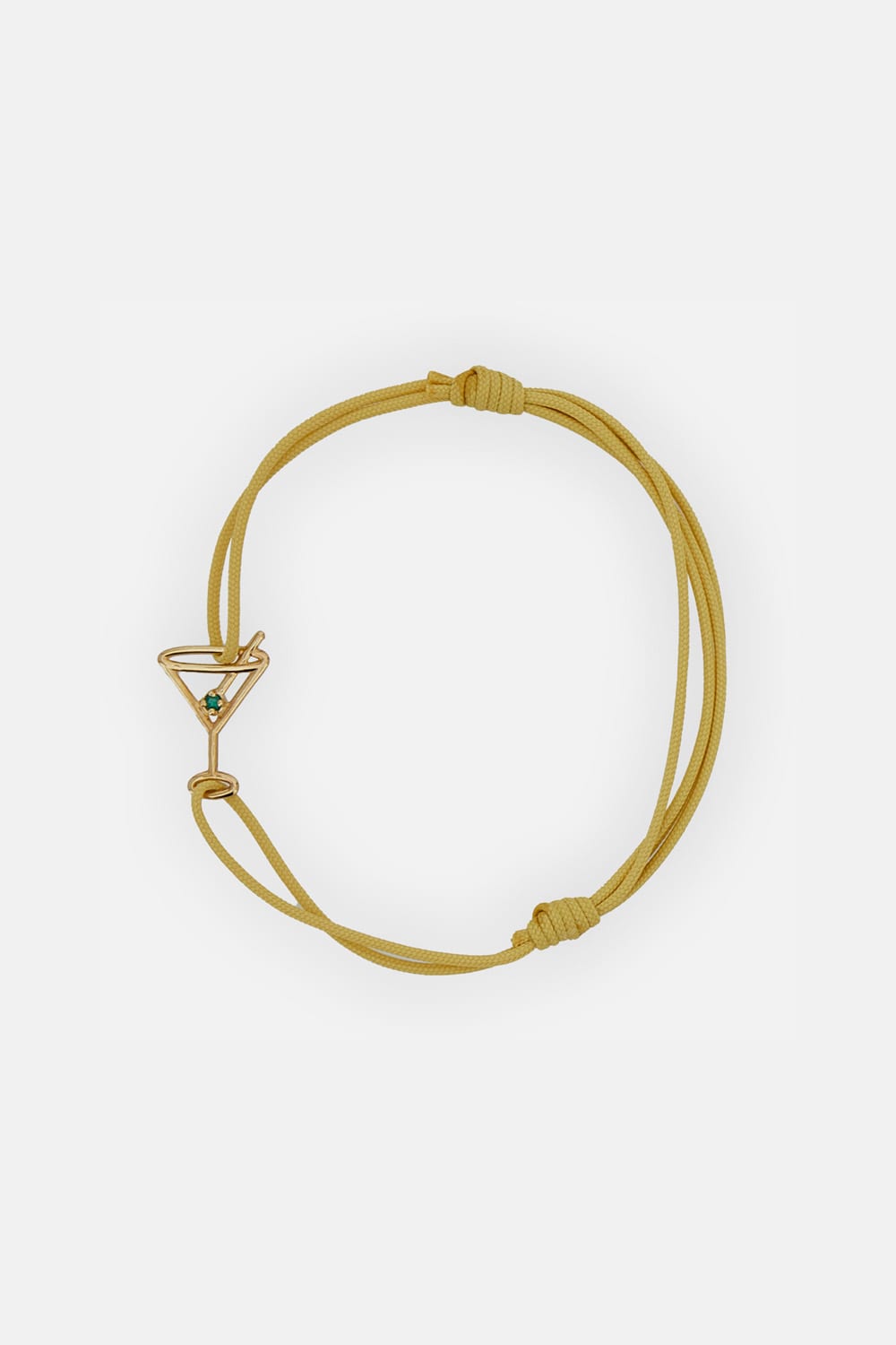 Aliita Martini Esmeralda Cord Bracelet In Gold