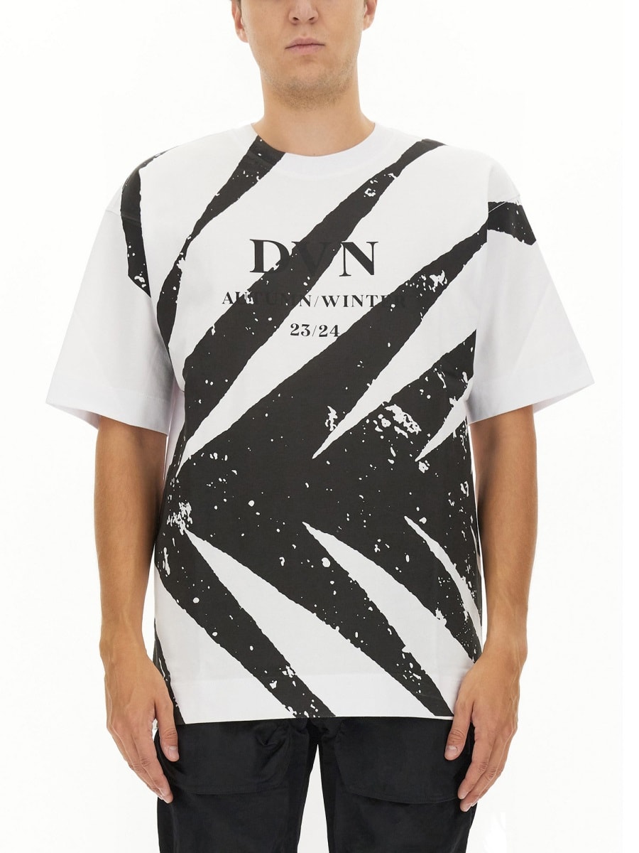 Shop Dries Van Noten Logo Print T-shirt In White