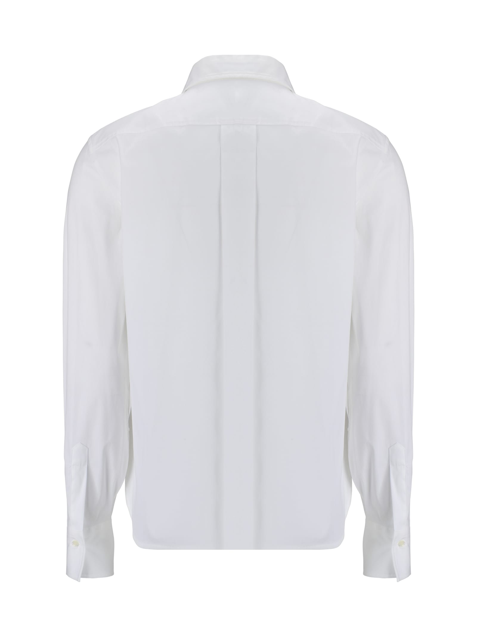 Shop Brunello Cucinelli Long-sleeved Shirt In White