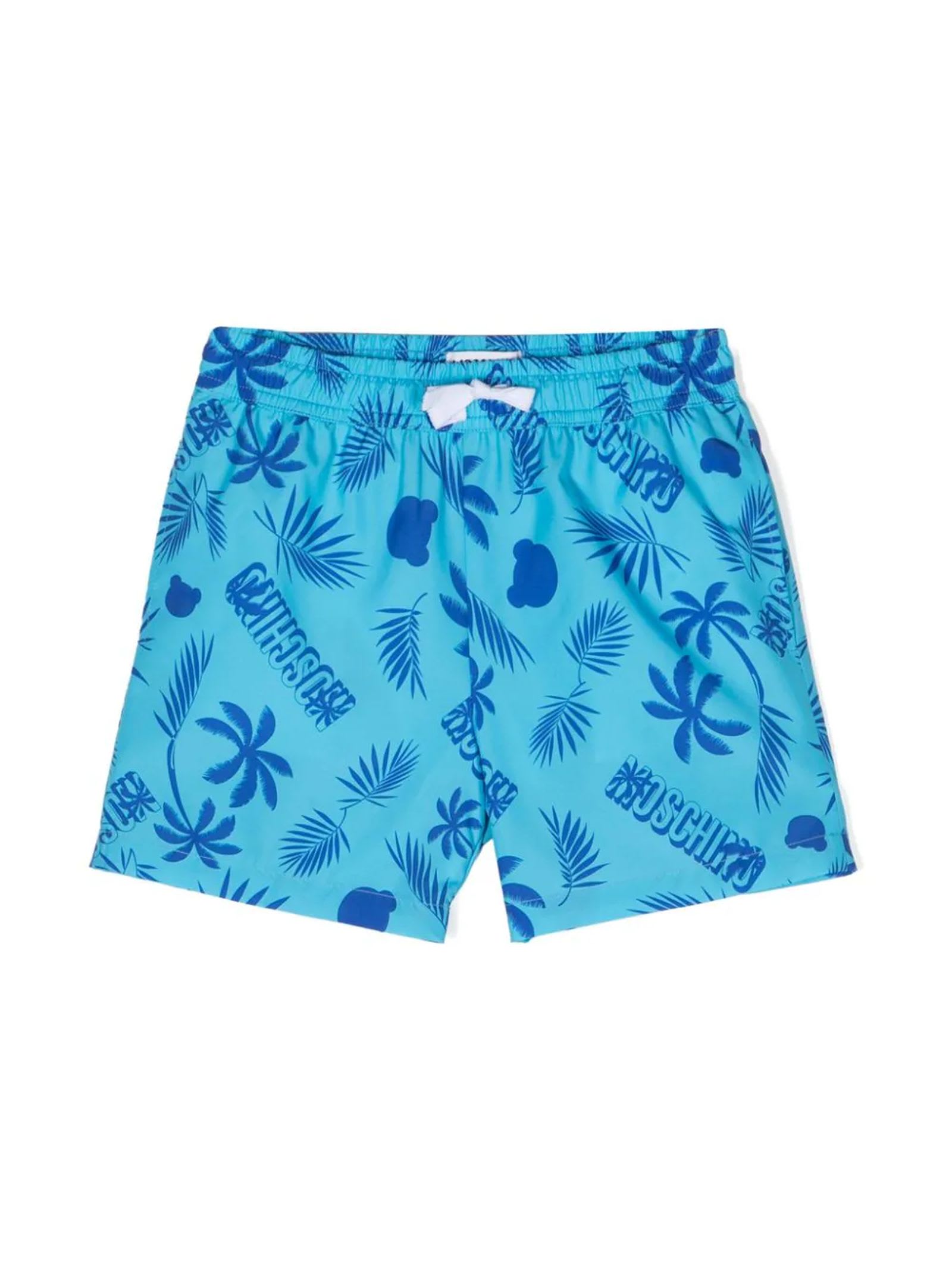 MOSCHINO BLUE POLYESTER SWIMSUIT