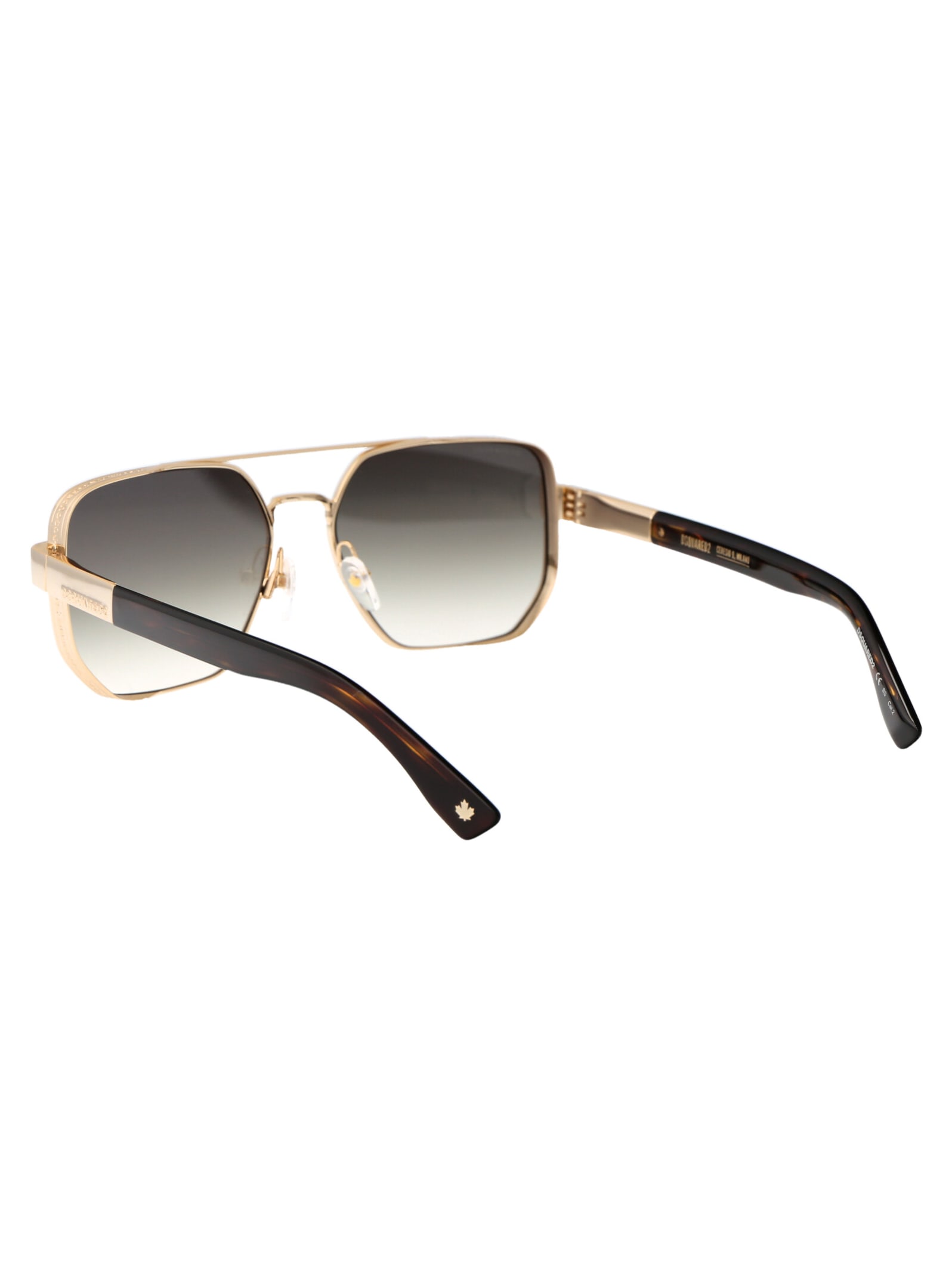 Dsquared2 Gold Havana Metal Sunglasses In Brown