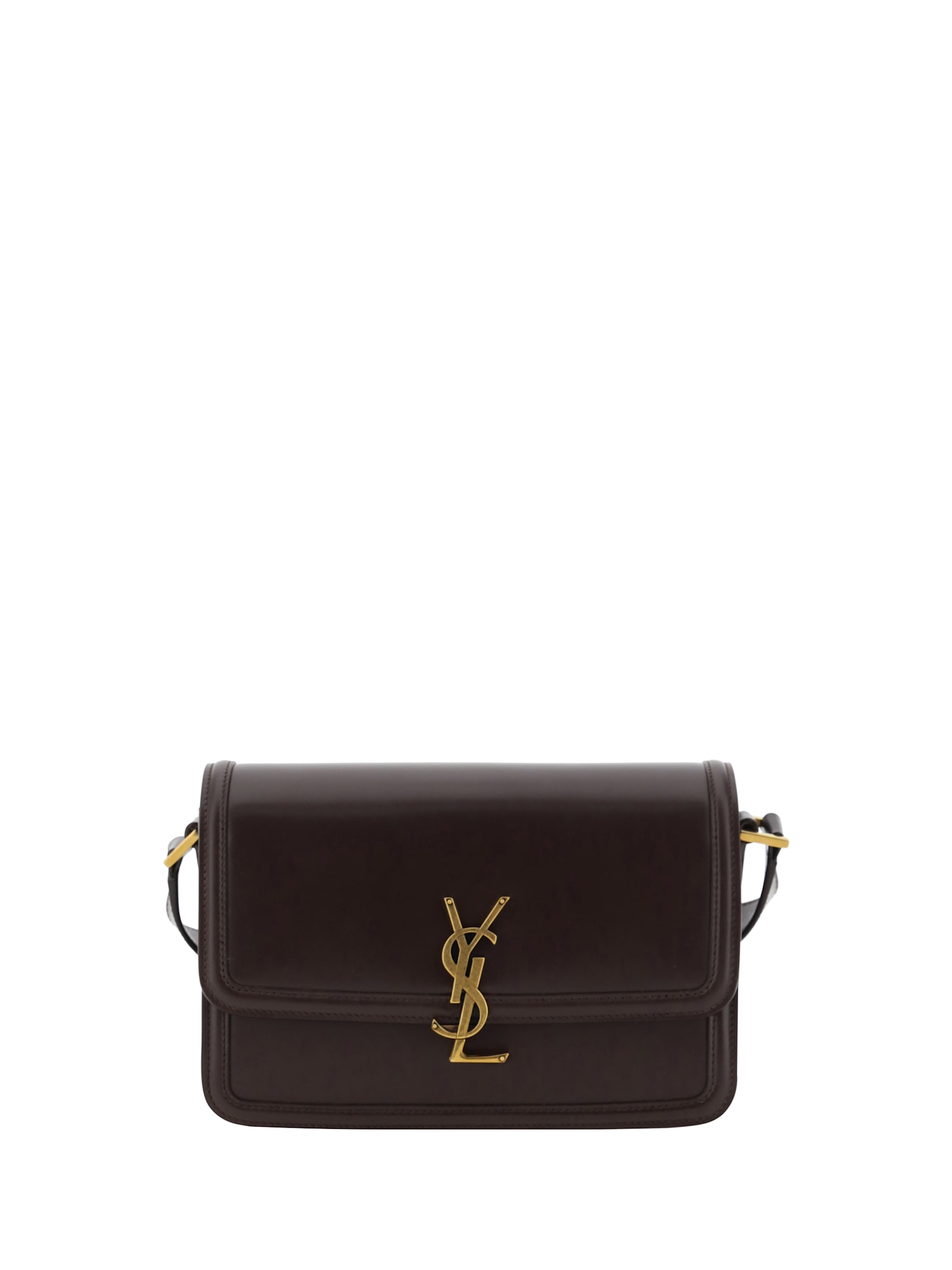 Shop Saint Laurent Solferino Shoulder Bag In Brown