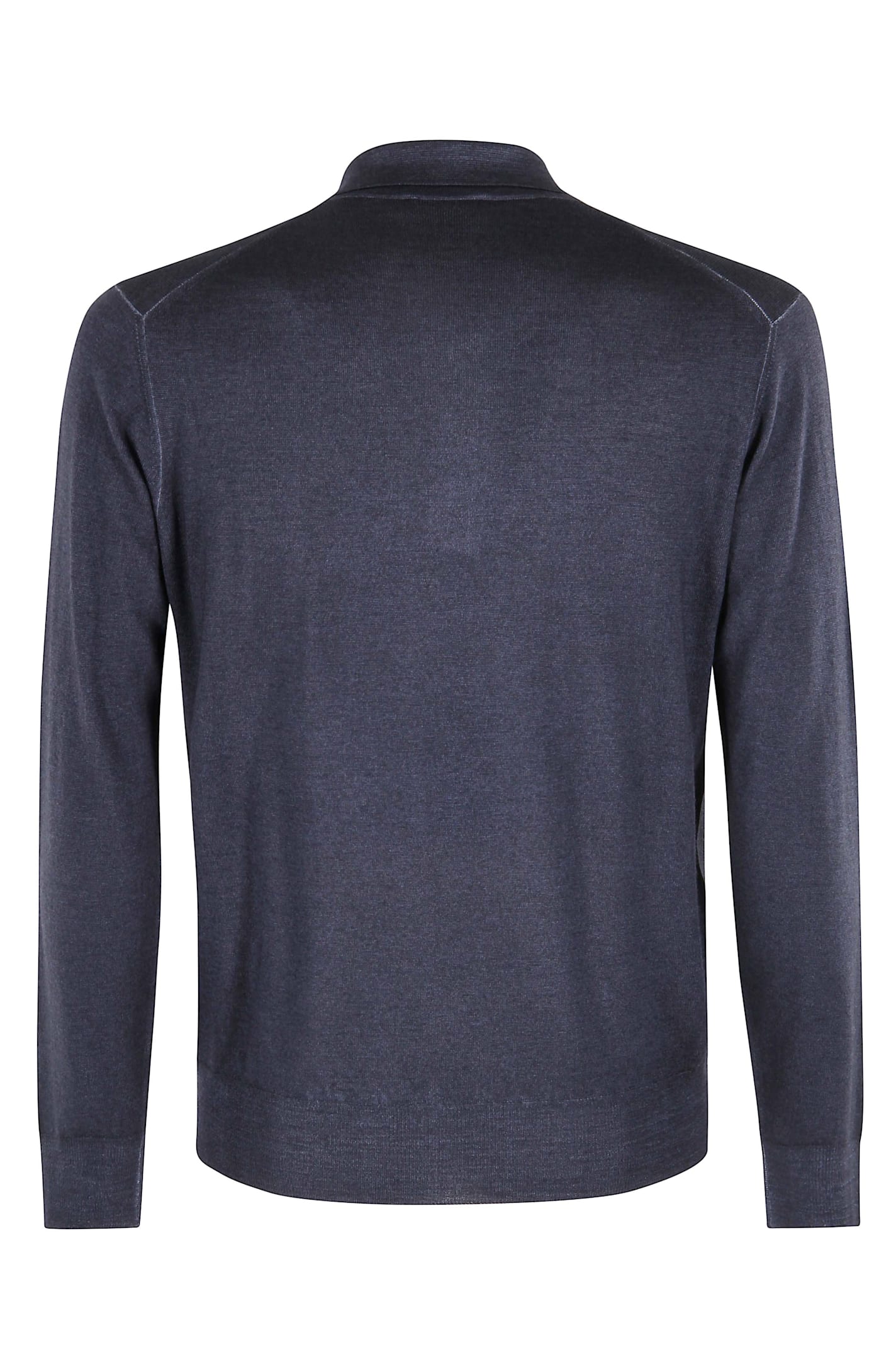 Altea Long-sleeve Polo Shirt In Blue