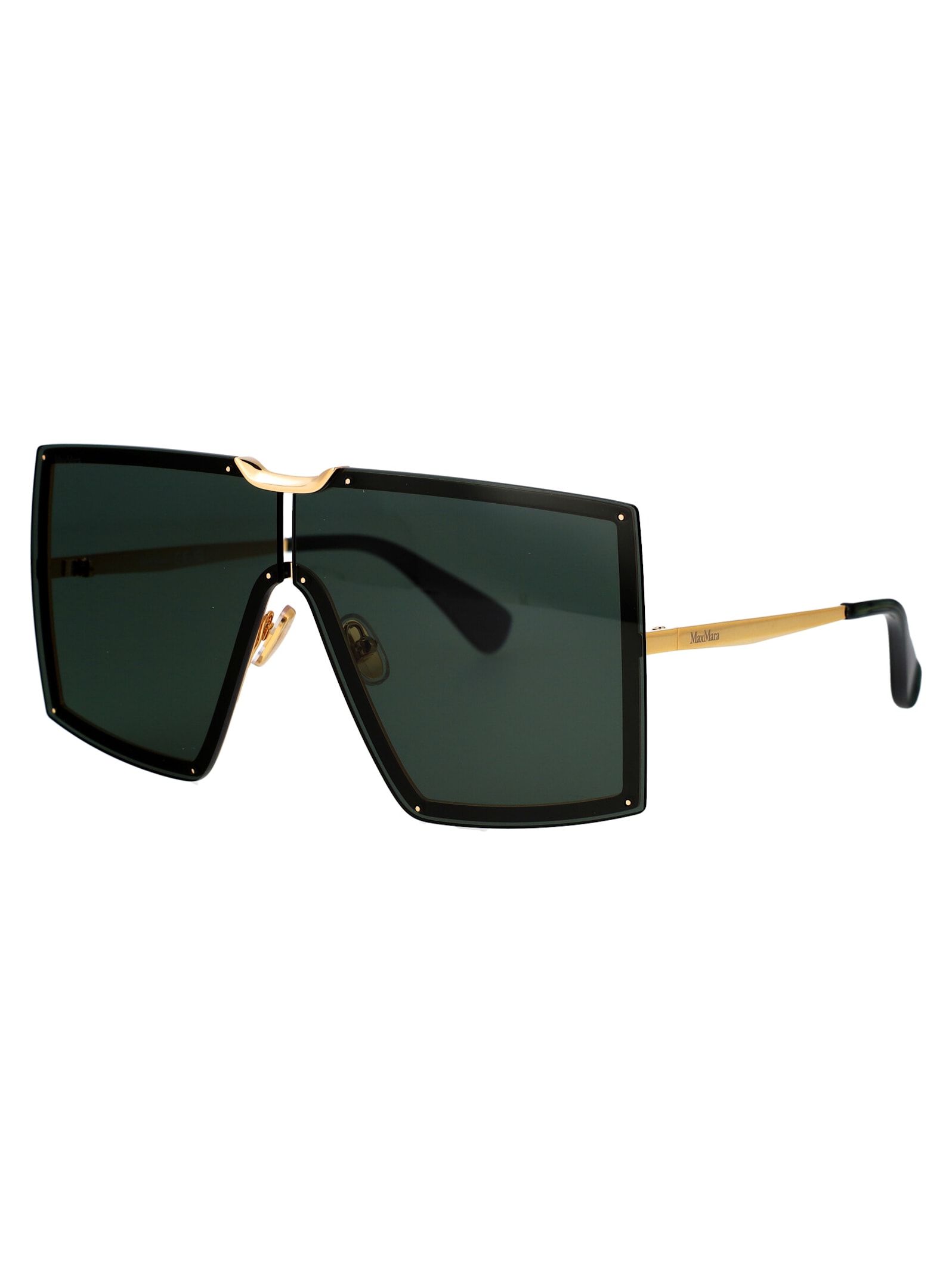 Shop Max Mara Mm0117/s Sunglasses In Gold Black