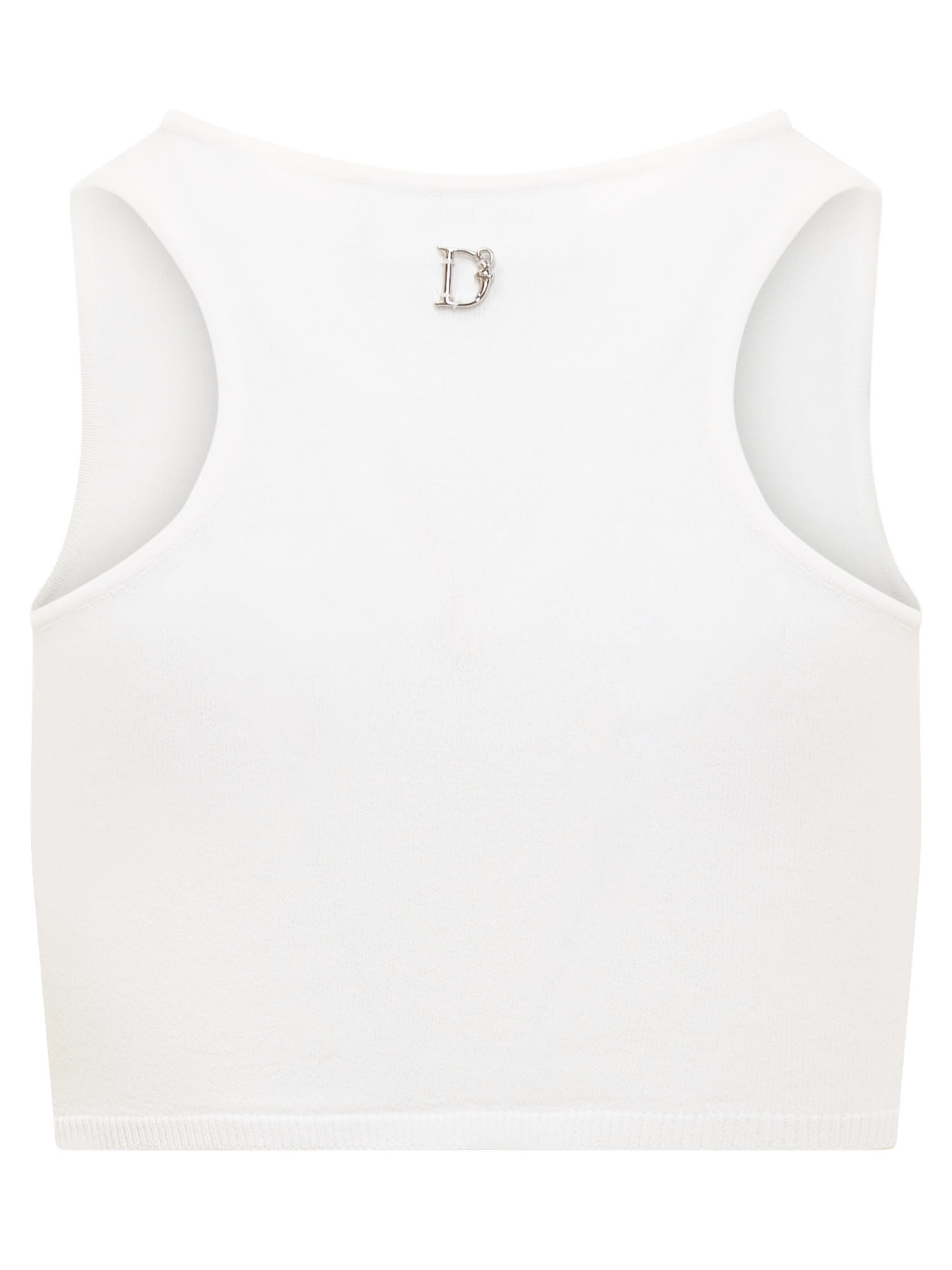 Shop Dsquared2 Cut Out Top In White