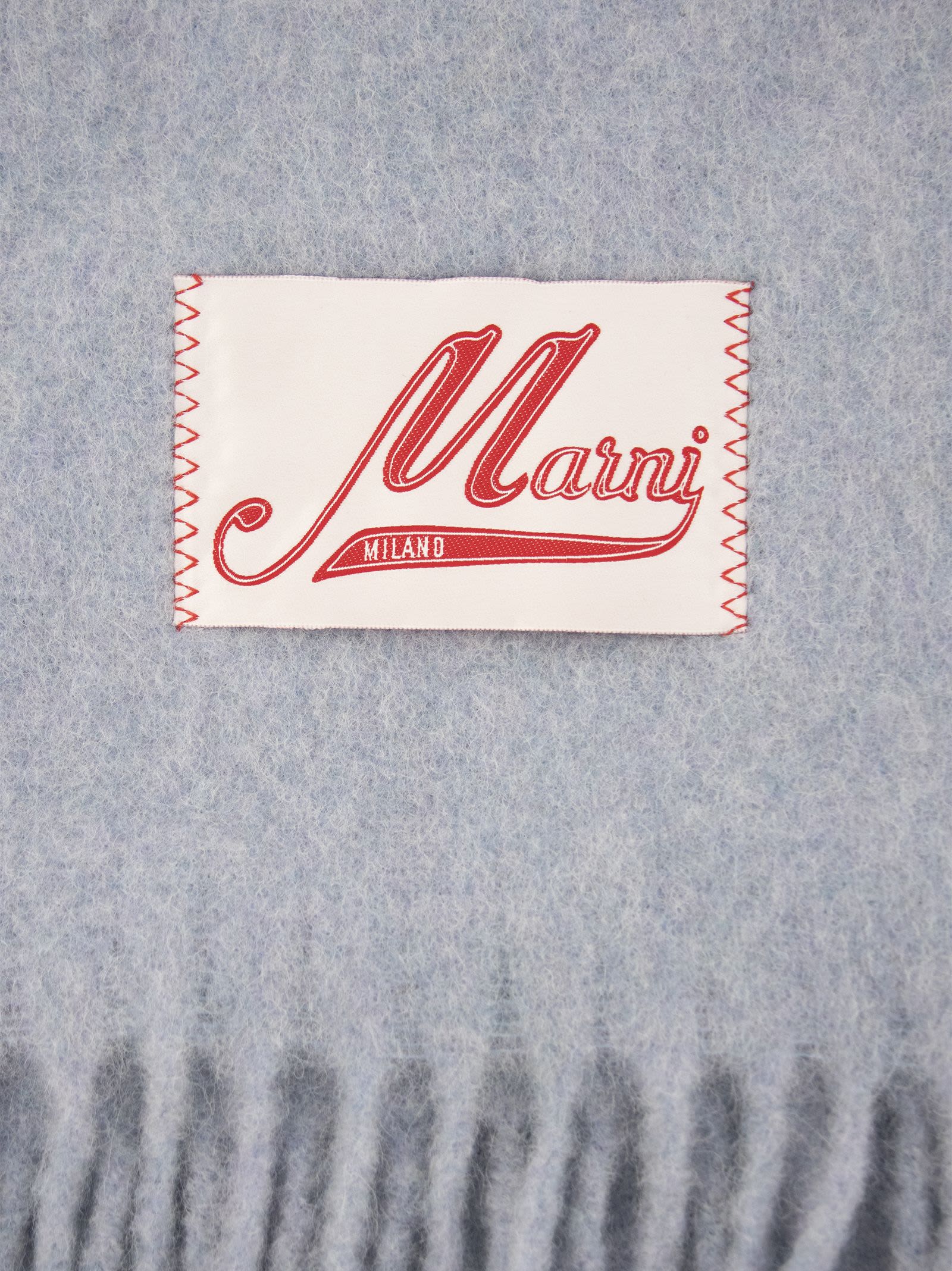 Marni Alpaca Iris Scarf In Light Blue