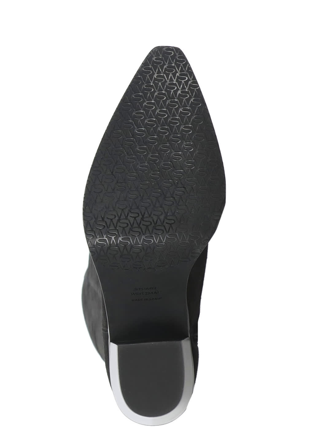 Stuart Weitzman Under-the-knee 5050 Suede And Fabric Boots In Black