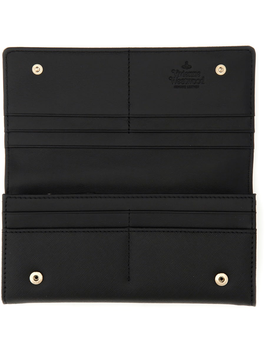 Shop Vivienne Westwood Saffiano Classic Wallet In Black