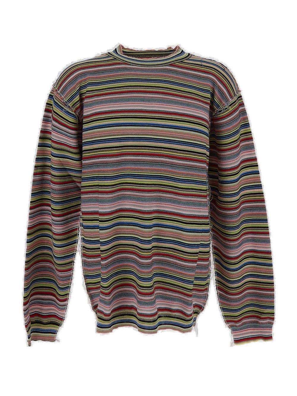 Striped Knitted Long-sleeved T-shirt