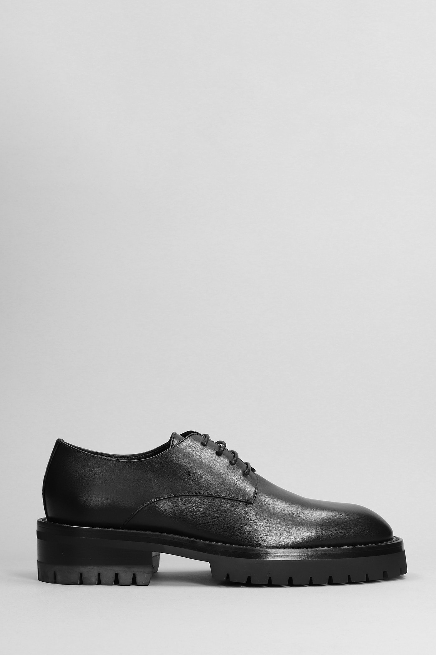 Ann Demeulemeester Lace Up Shoes In Black Leather
