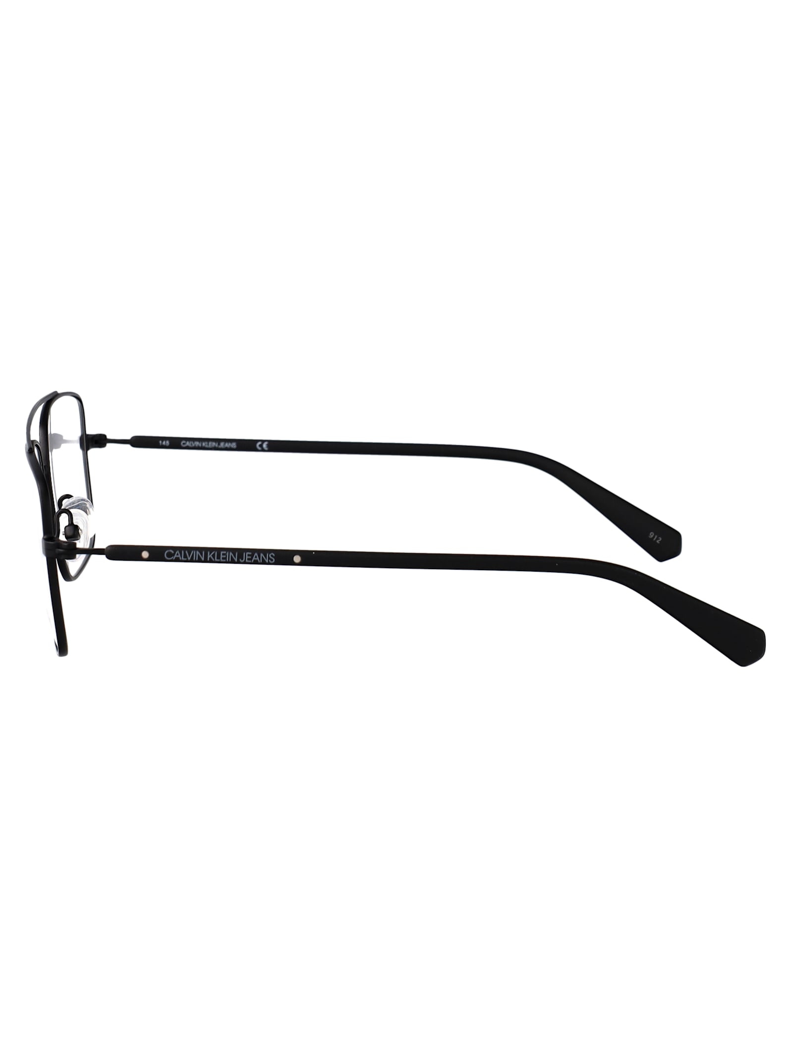 Calvin Klein Jeans Est.1978 Calvin Klein Jeans Matte Black Metal Glasses In Black