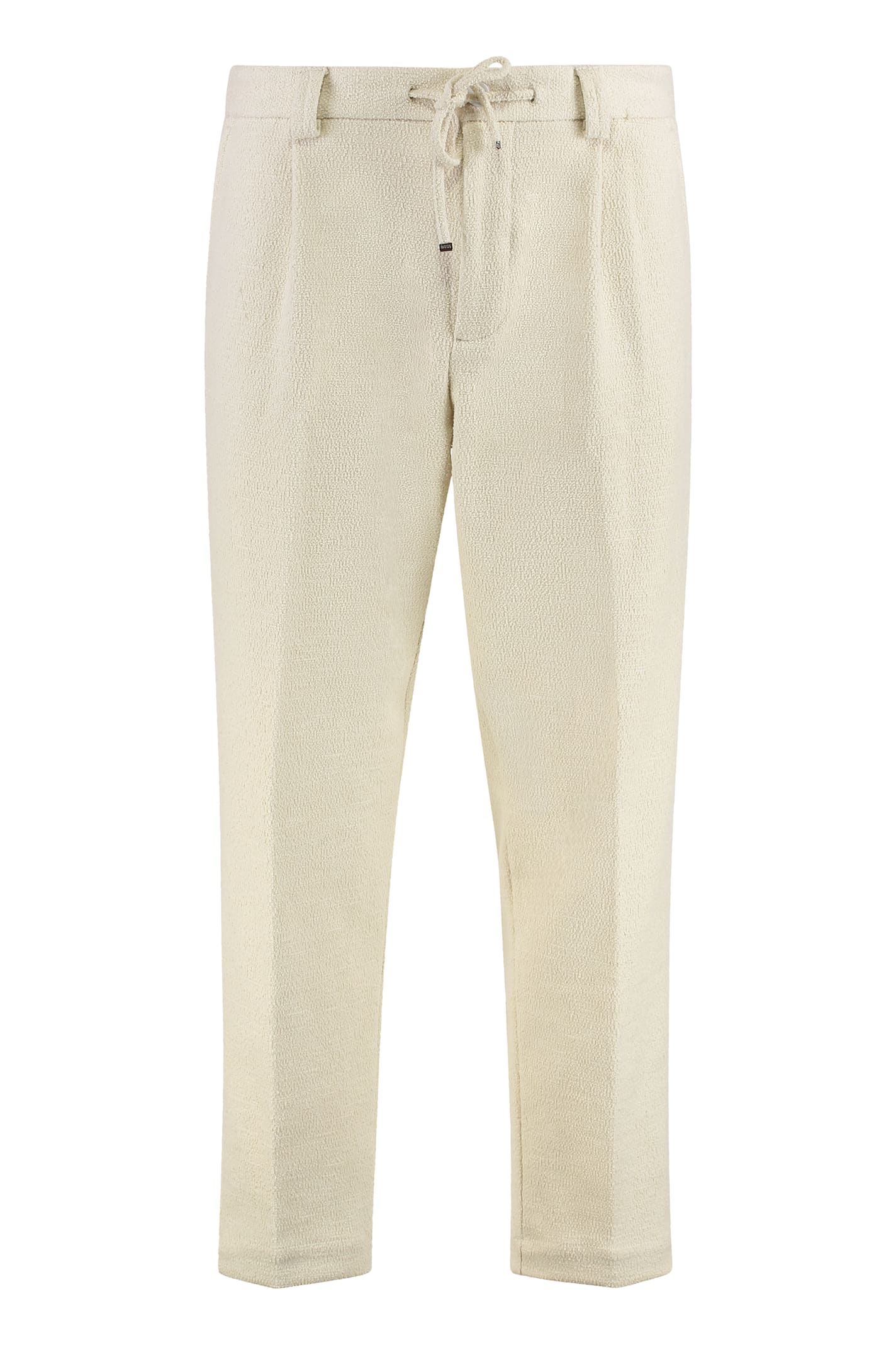 Hugo Boss Elasticated-waist Trousers In Panna