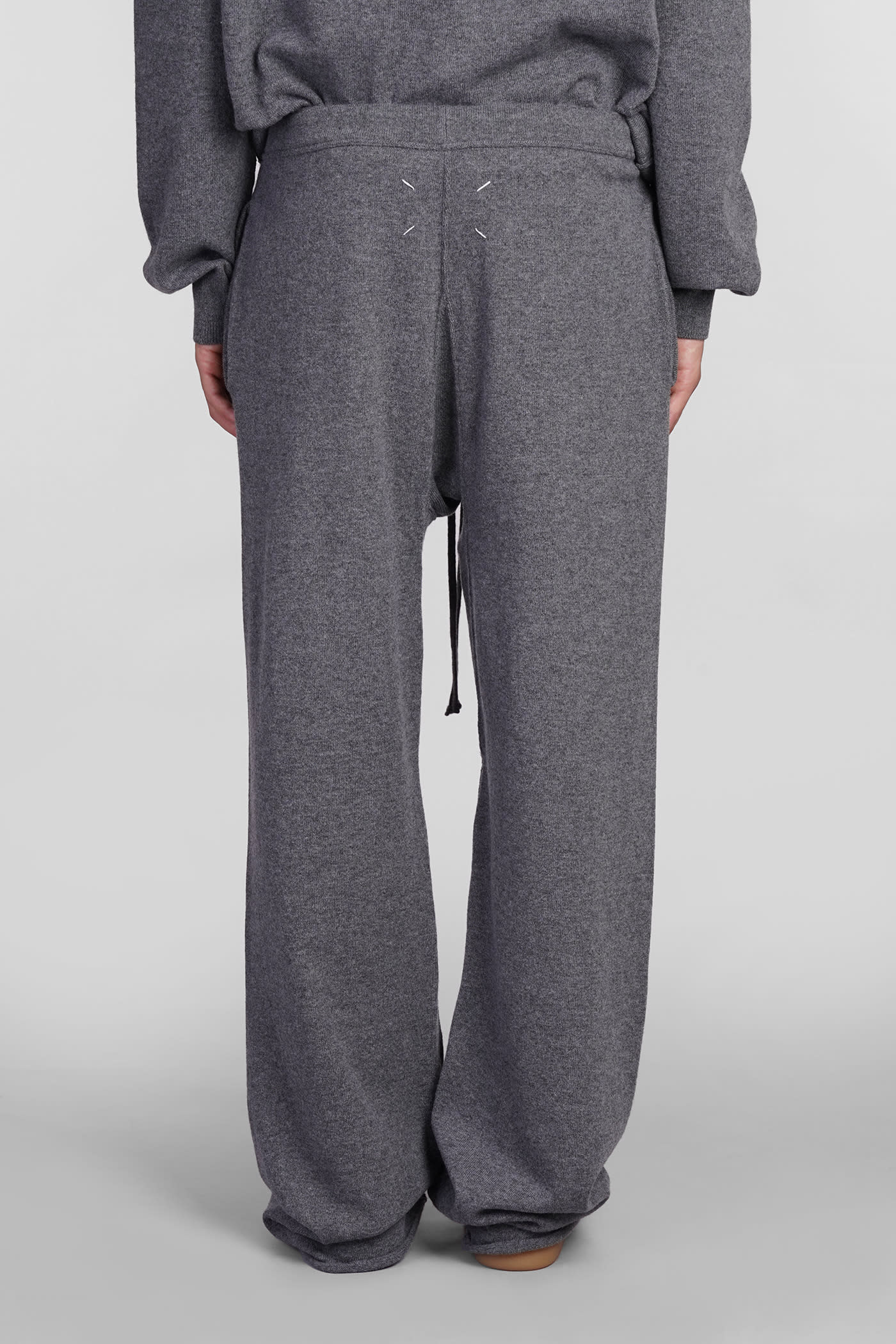 Shop Maison Margiela Pants In Grey Wool