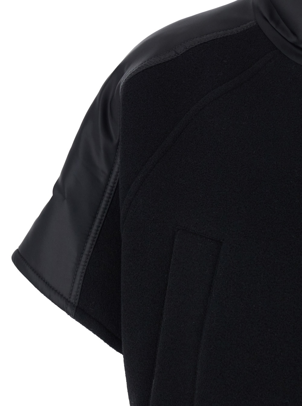 Pinko Short-sleeved Stand-up Collar Jacket In Black