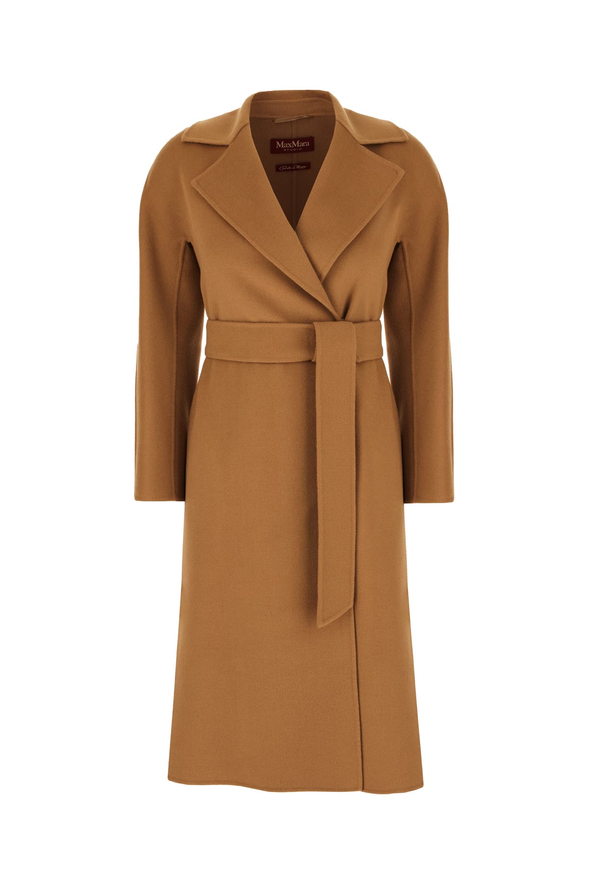 Biscuit Wool Blend Coat - Max Mara Studio - Modalova