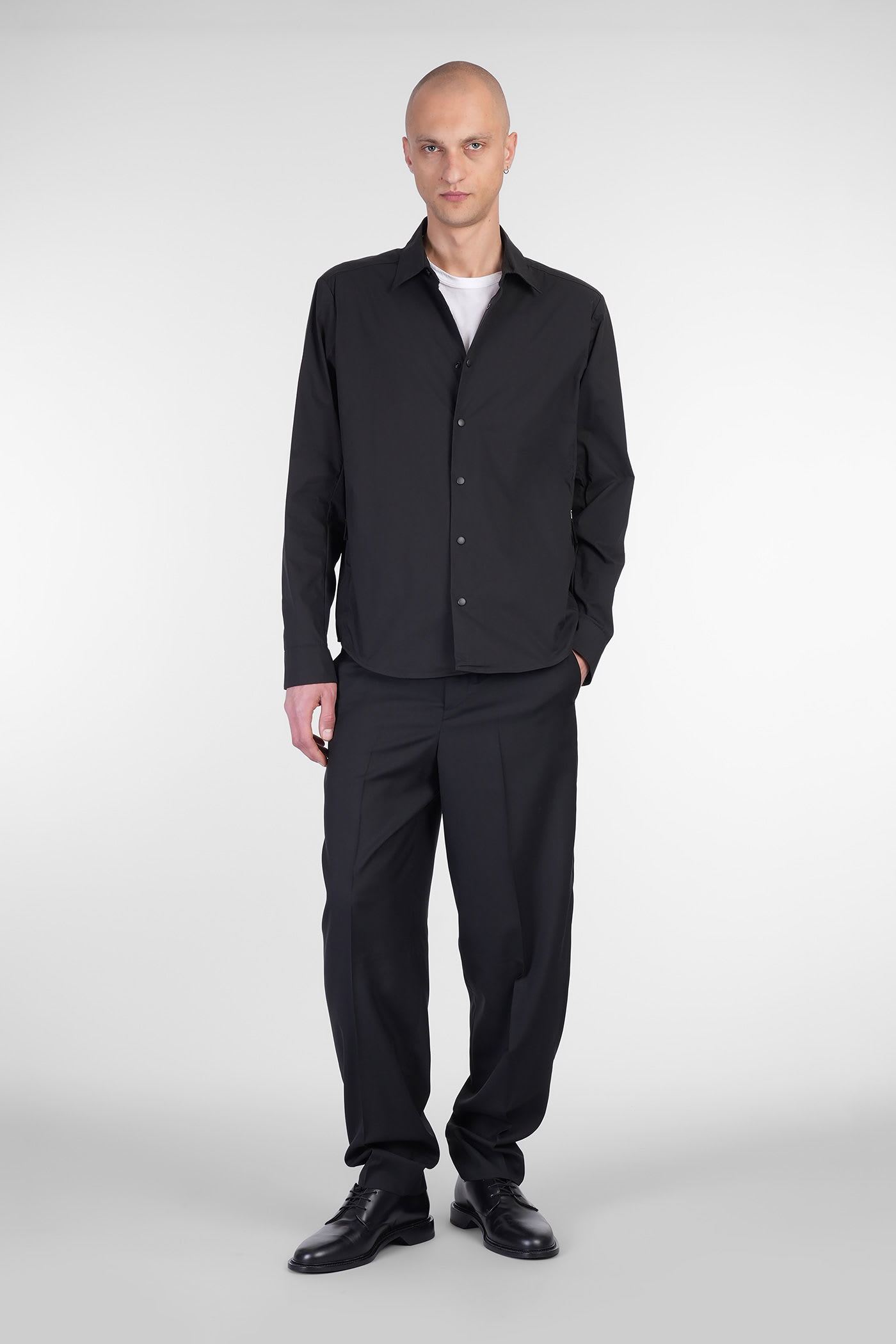 Shop Aspesi Arch Shirt In Black Cotton