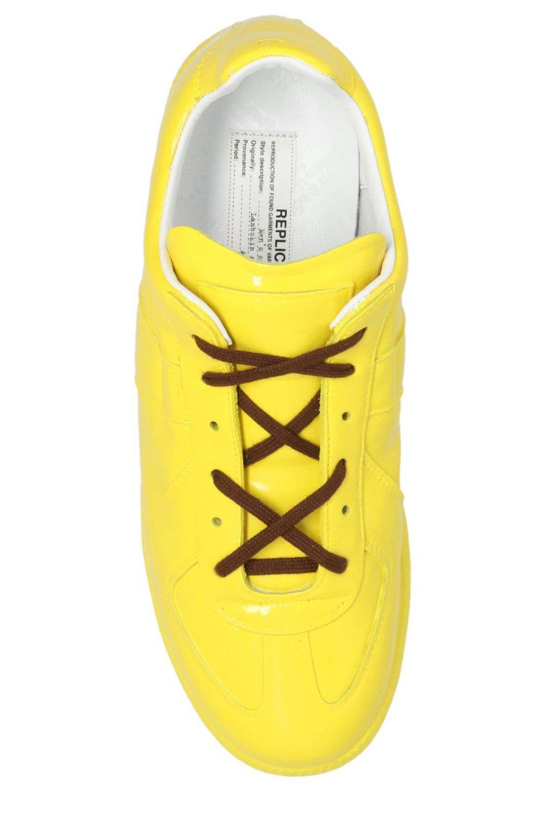 Shop Maison Margiela Replica Low-top Sneakers In Yellow