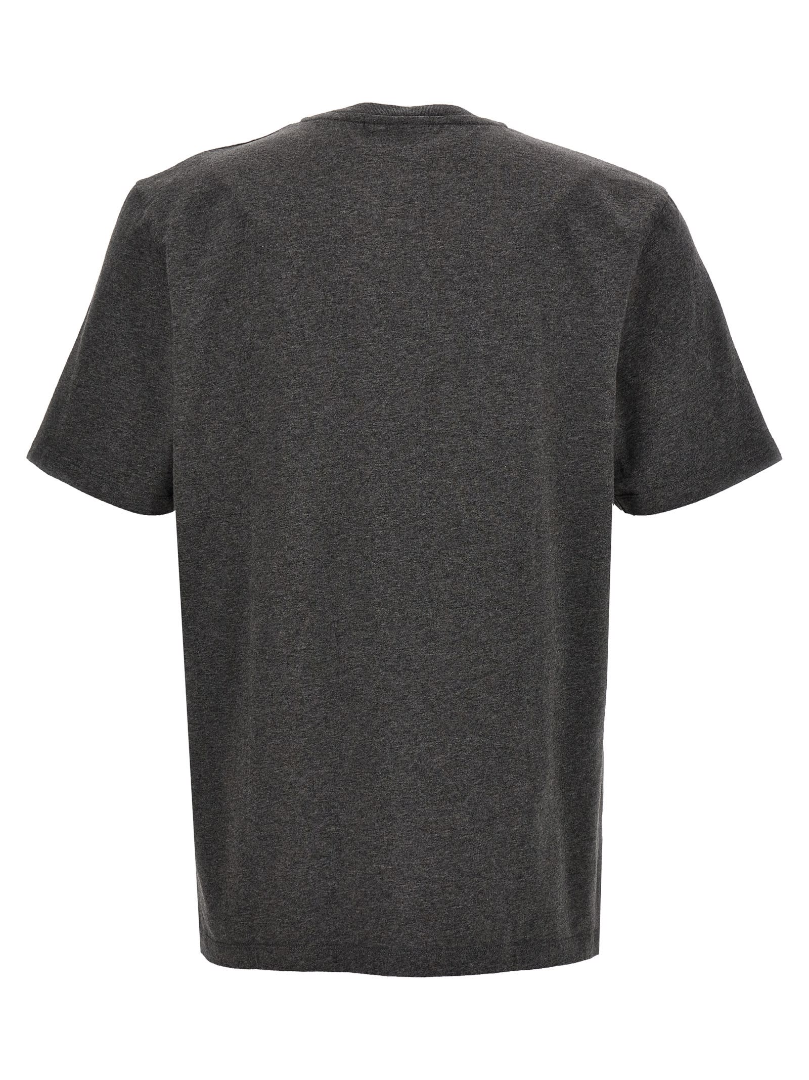 Shop Maison Kitsuné Fox Head T-shirt In Gray