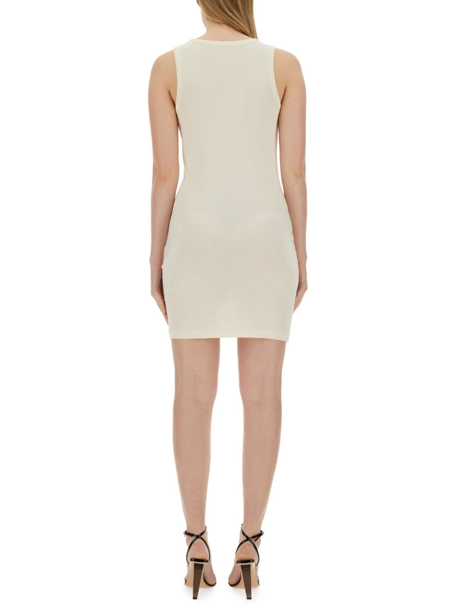 Shop Helmut Lang Mini Dress In Ivory