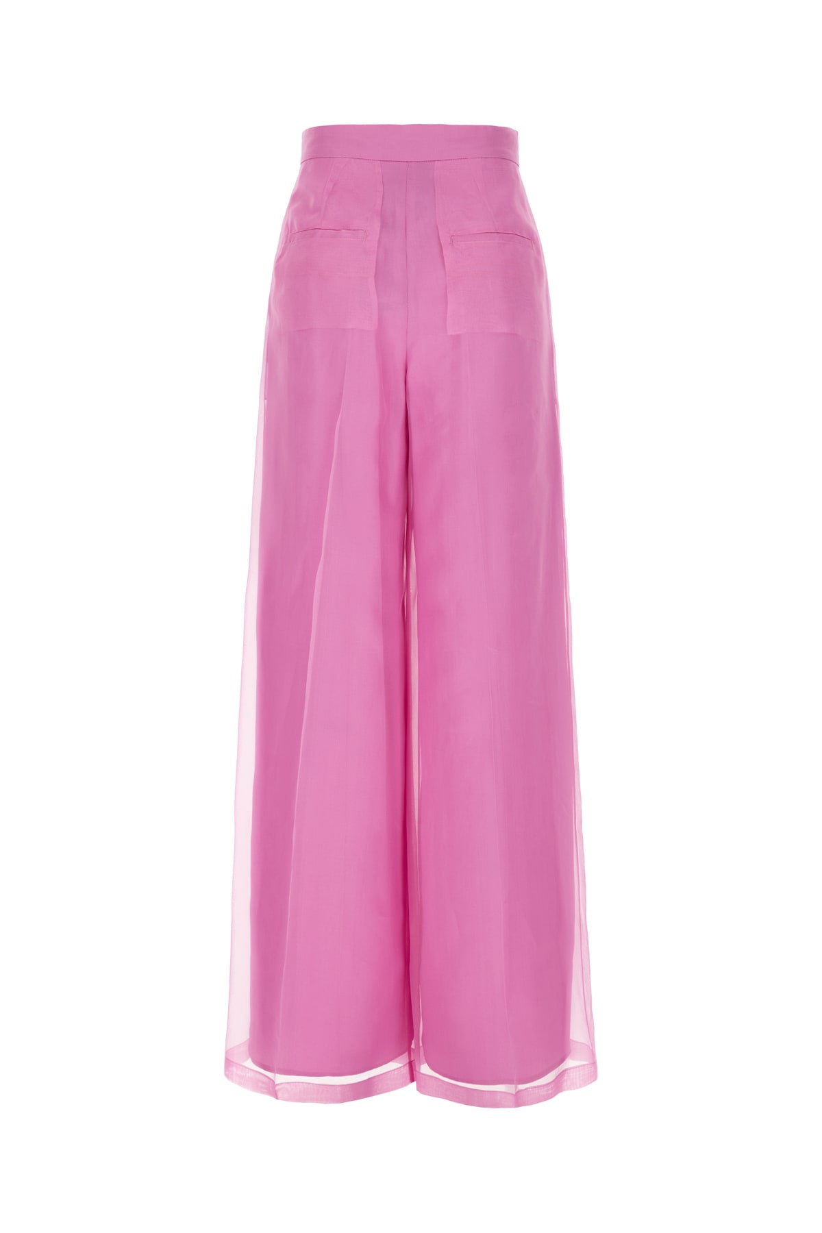 MAX MARA FUCHSIA ORGANZA PALAZZO PANTS 