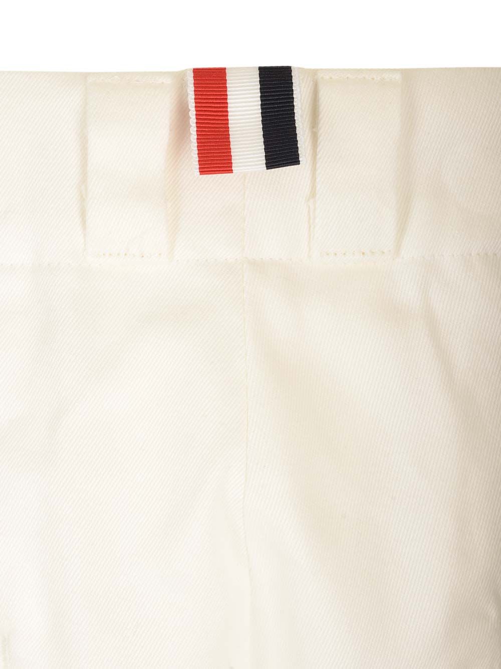 Shop Thom Browne Deconstructed Bermuda Shorts In White